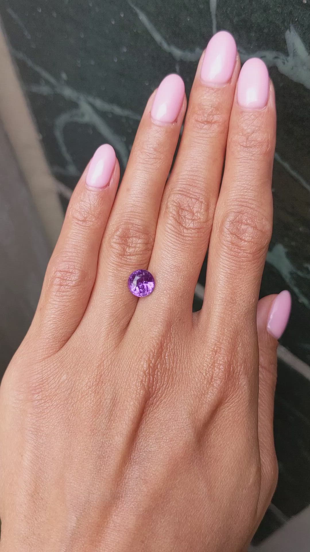 3.01 Ct. Purple Sapphire from Ceylon (Sri Lanka) Size Video