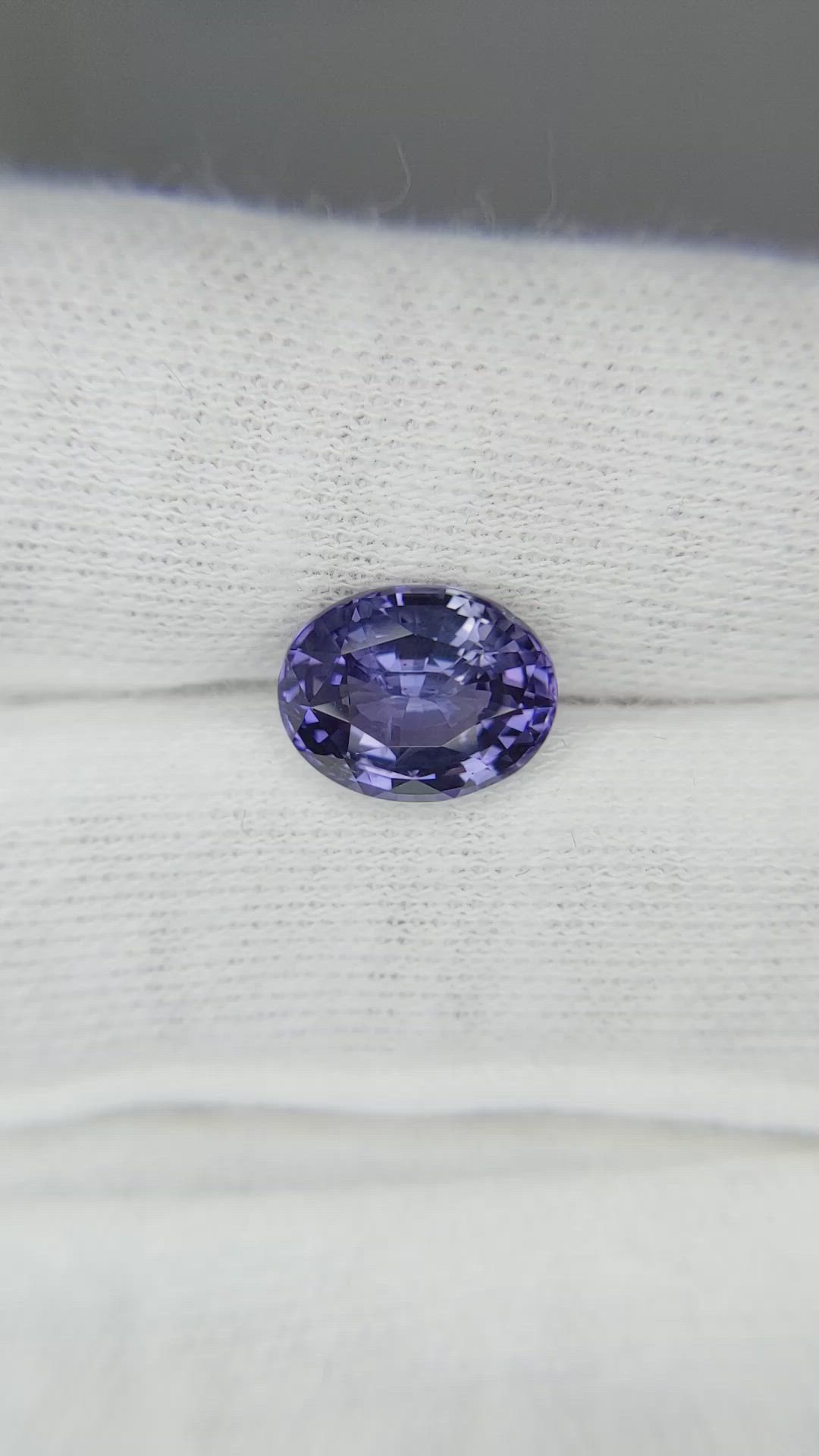 3.34 Ct. Bluish Purple Sapphire from Ceylon (Sri Lanka) Size Video