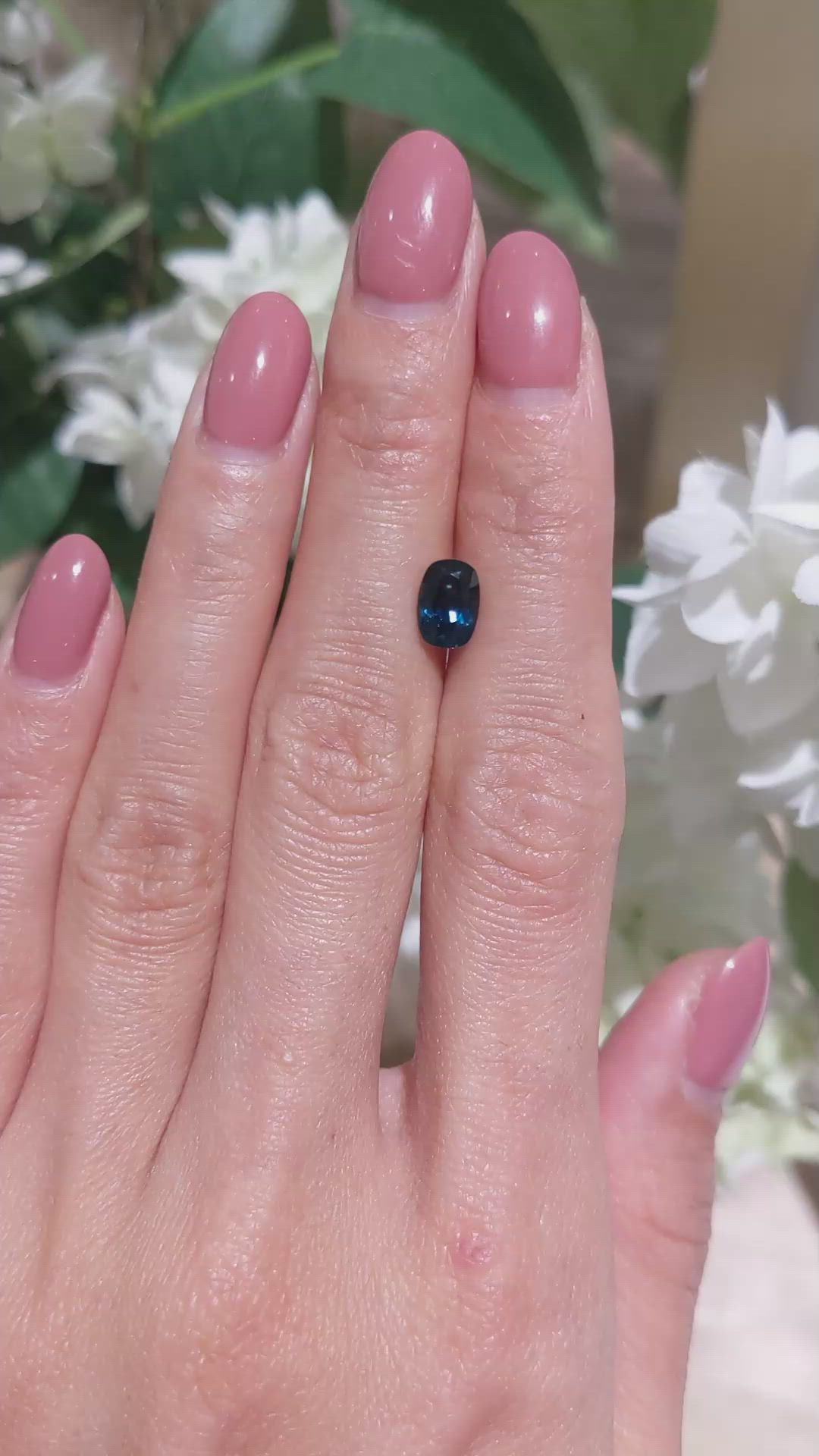 1.40 Ct. Greenish Blue Sapphire from Montana Size Video