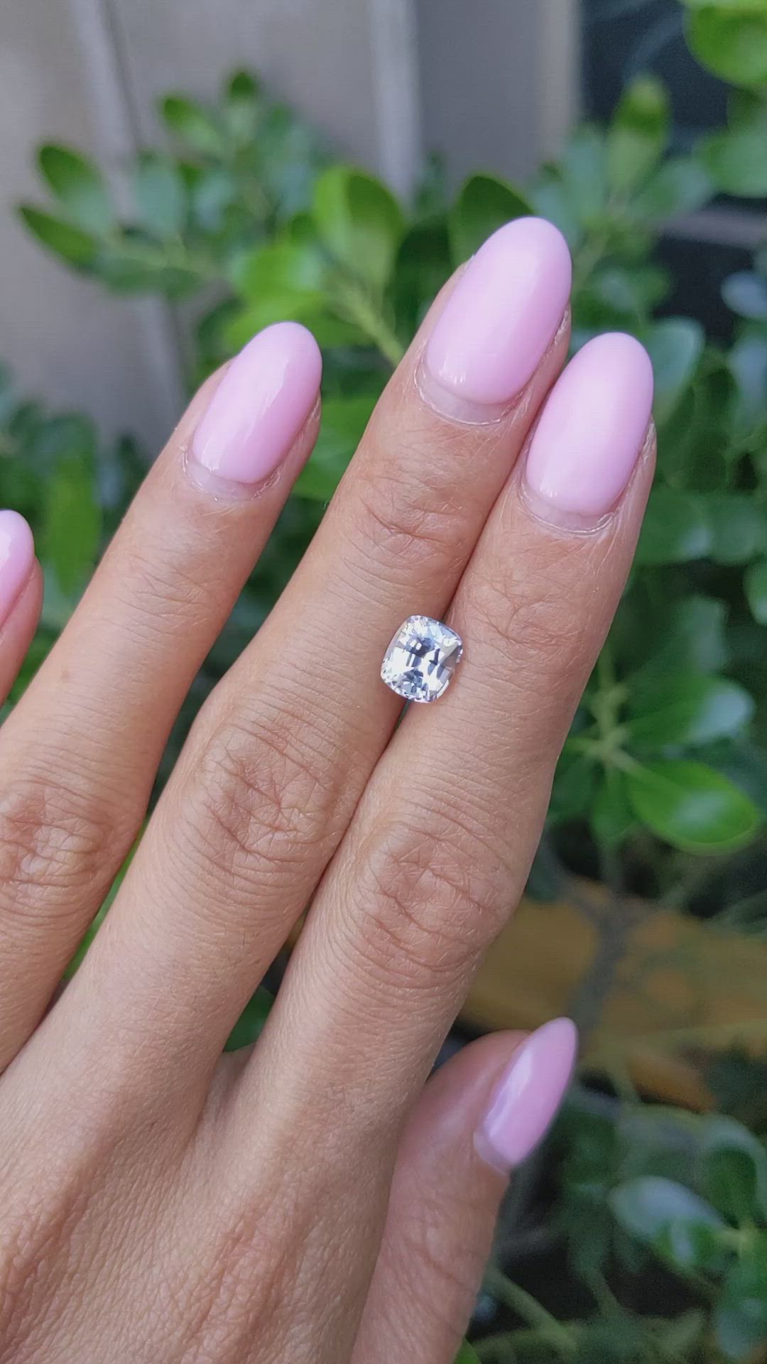 2.02 Ct. White Sapphire from Ceylon (Sri Lanka) Size Video