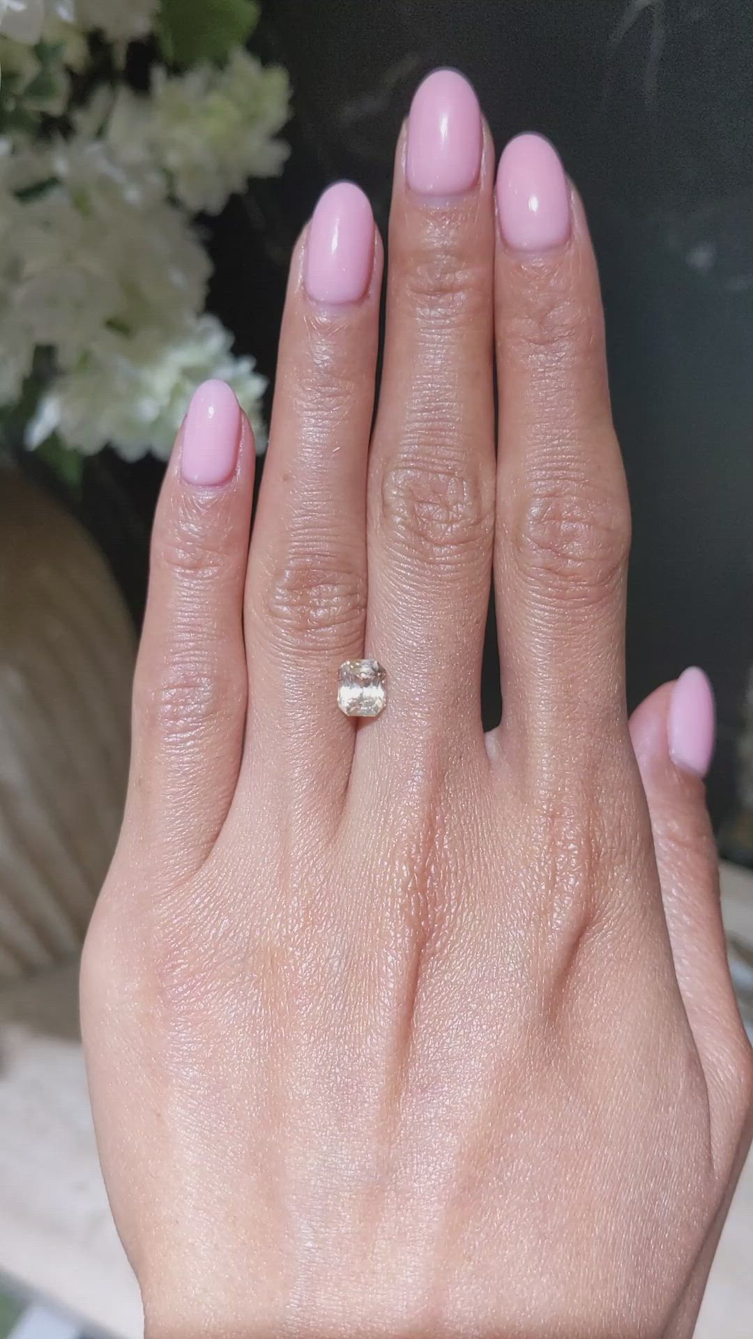 2.09 Ct. Orangish Yellow Sapphire from Ceylon (Sri Lanka) Size Video