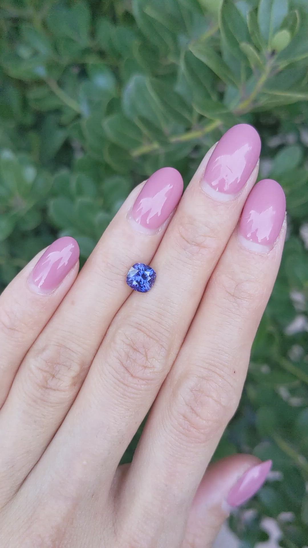 1.39 Ct. Bluish Purple Sapphire from Ceylon (Sri Lanka) Size Video