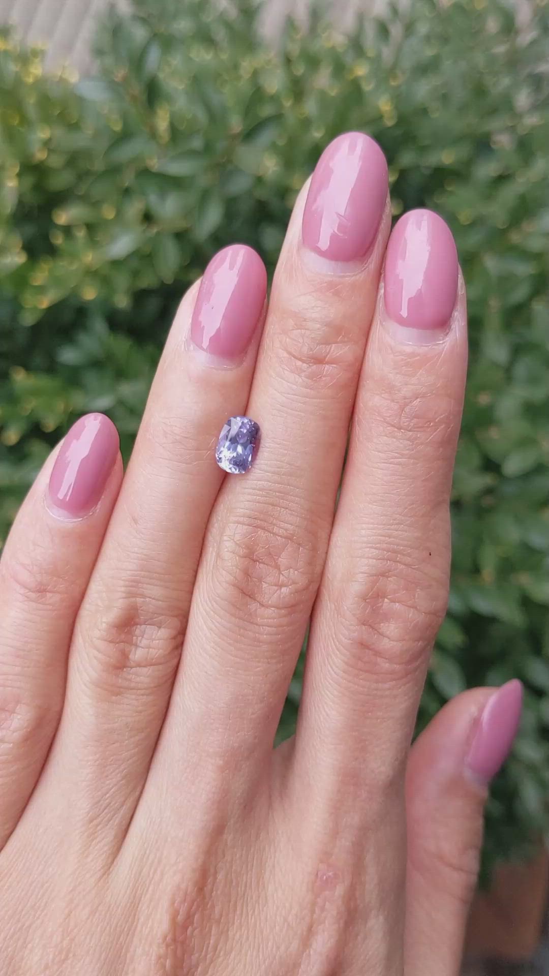 1.25 Ct. Violet Sapphire from Ceylon (Sri Lanka) Size Video
