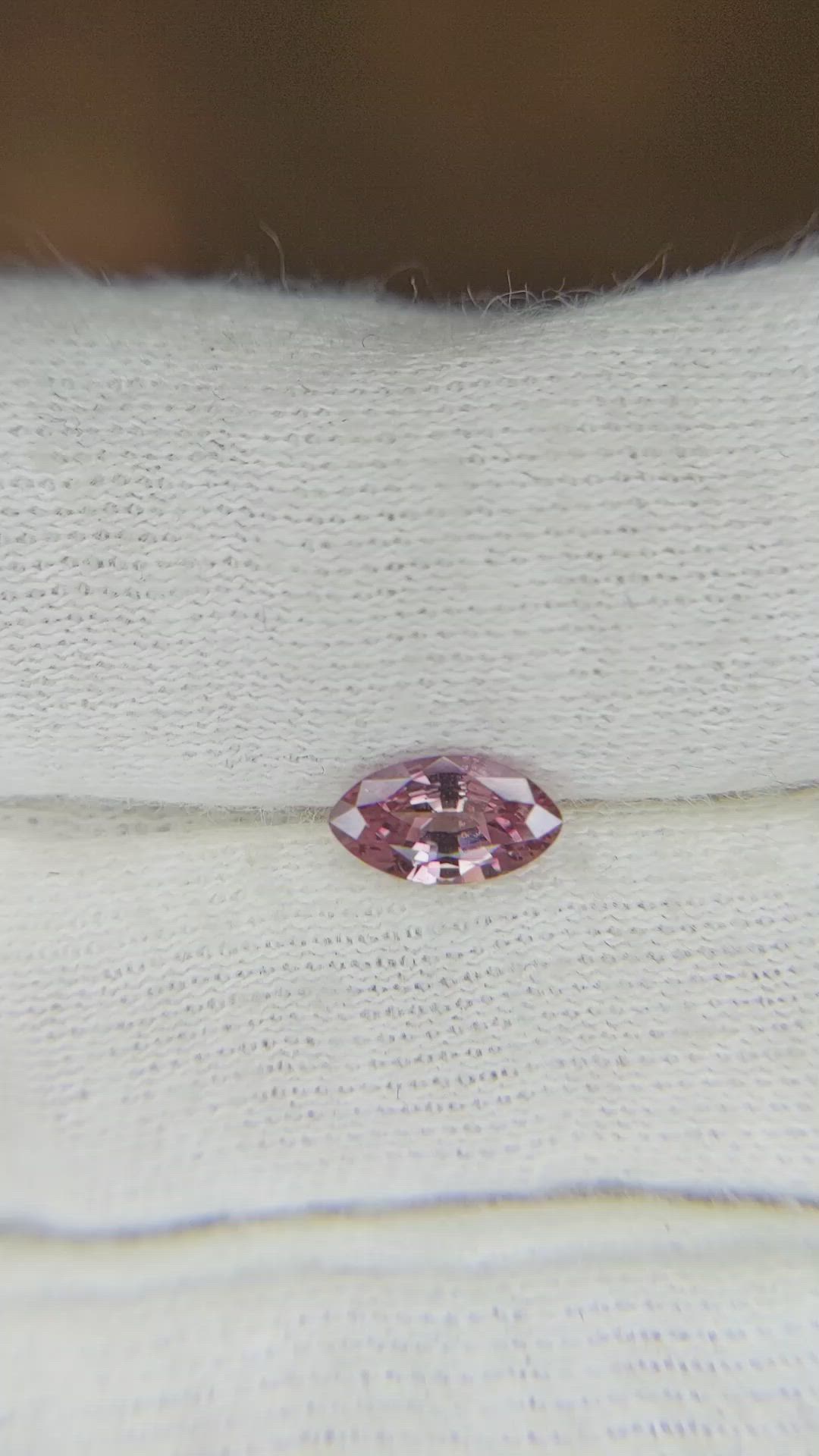 0.67 Ct. Reddish Pink Sapphire from Ceylon (Sri Lanka) Size Video