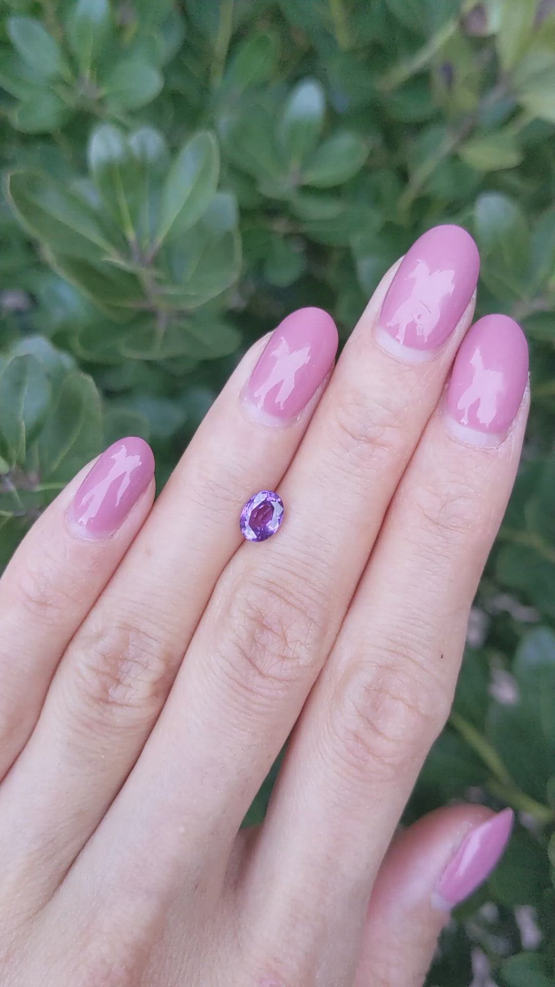 1.04 Ct. Purple Sapphire from Ceylon (Sri Lanka) Size Video