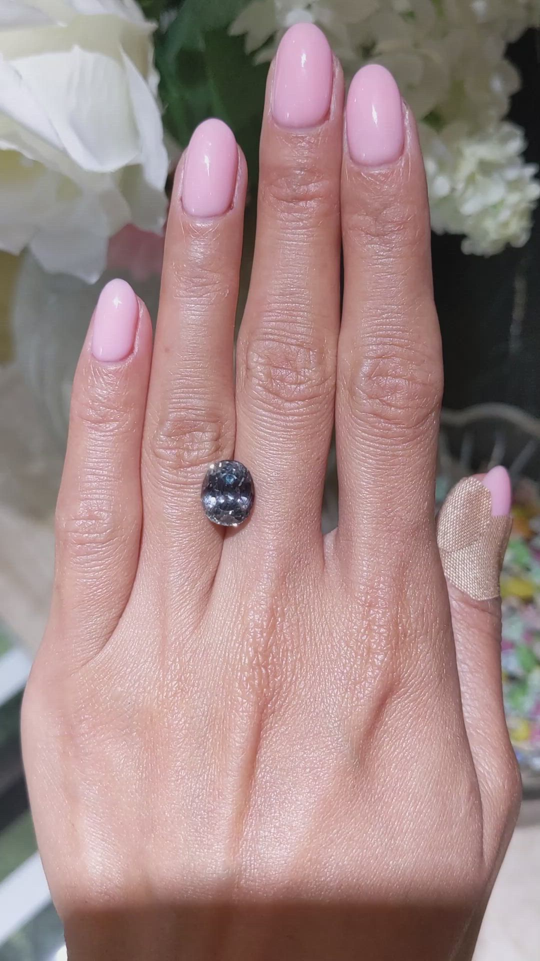 5.69 Ct. Greenish Brown Sapphire from Montana Size Video