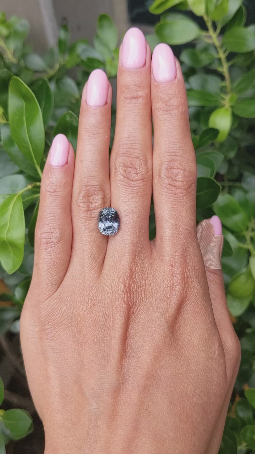 5.69 Ct. Greenish Brown Sapphire from Montana Size Video