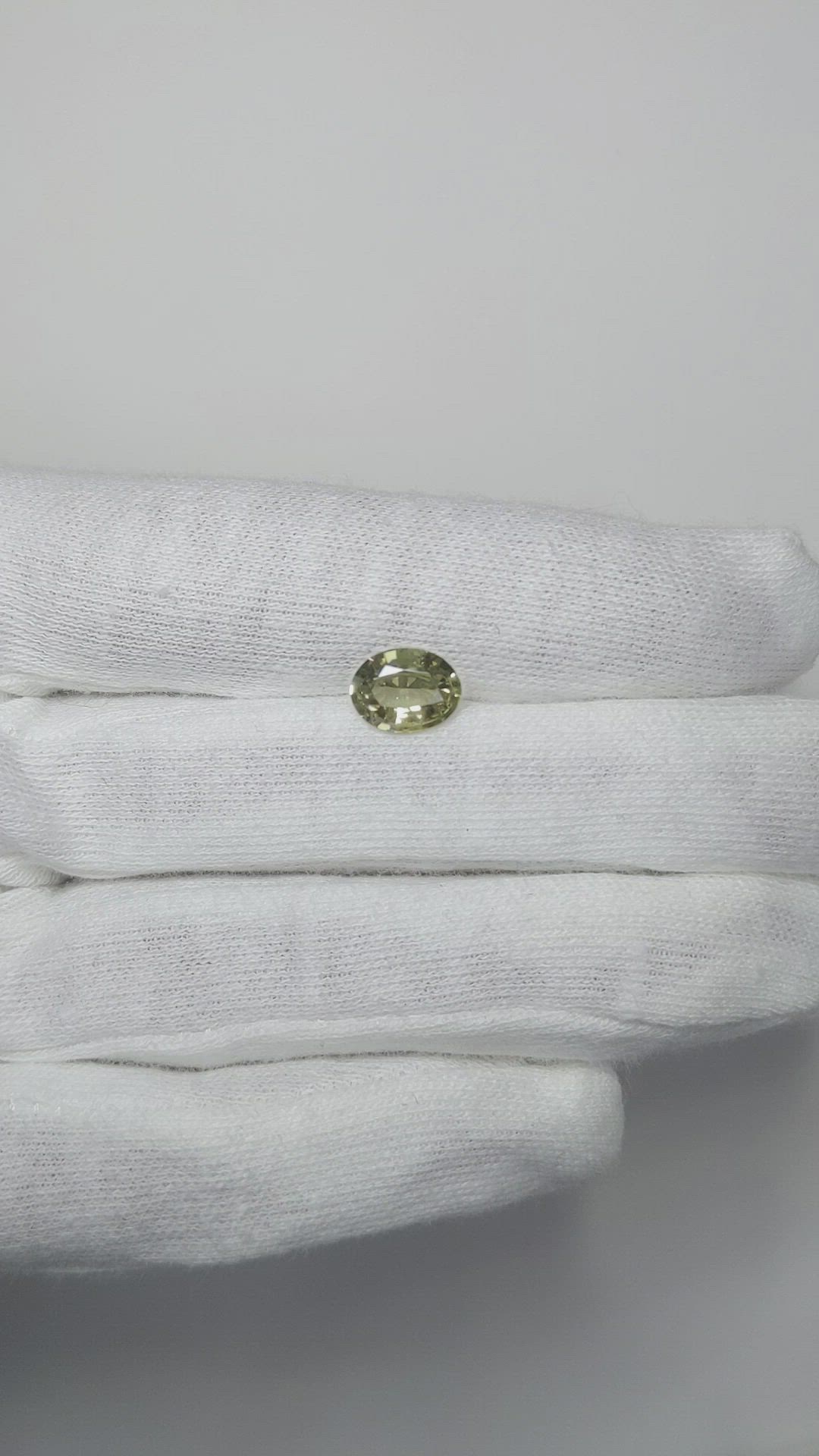 1.81 Ct. Yellowish Green Sapphire from Ceylon (Sri Lanka) Size Video