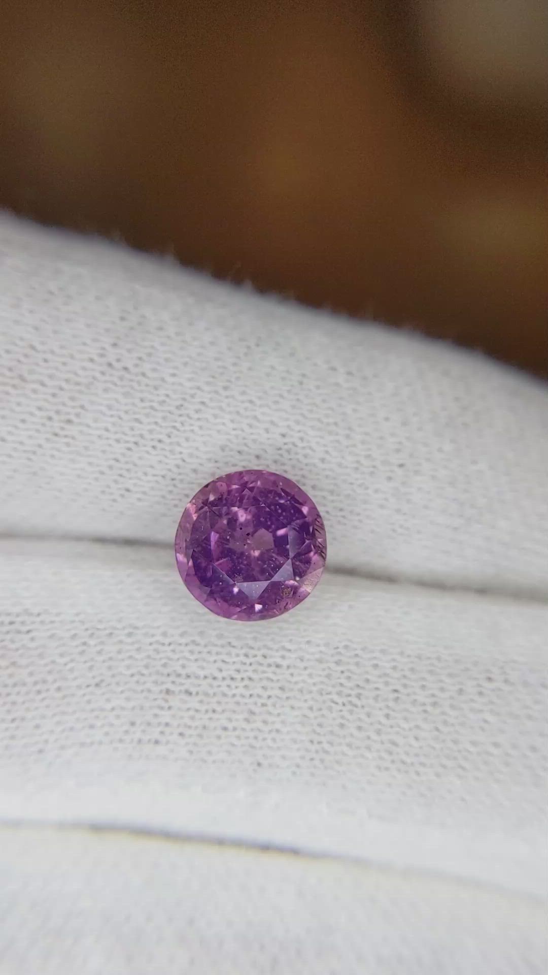 3.68 Ct. Purplish Pink Sapphire from Ceylon (Sri Lanka) Size Video