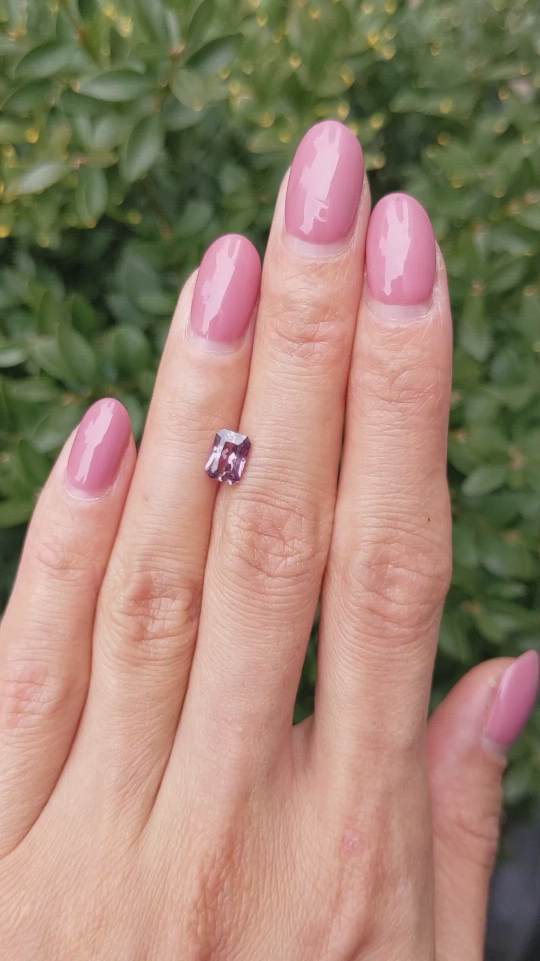 1.32 Ct. Pinkish Purple Sapphire from Ceylon (Sri Lanka) Size Video