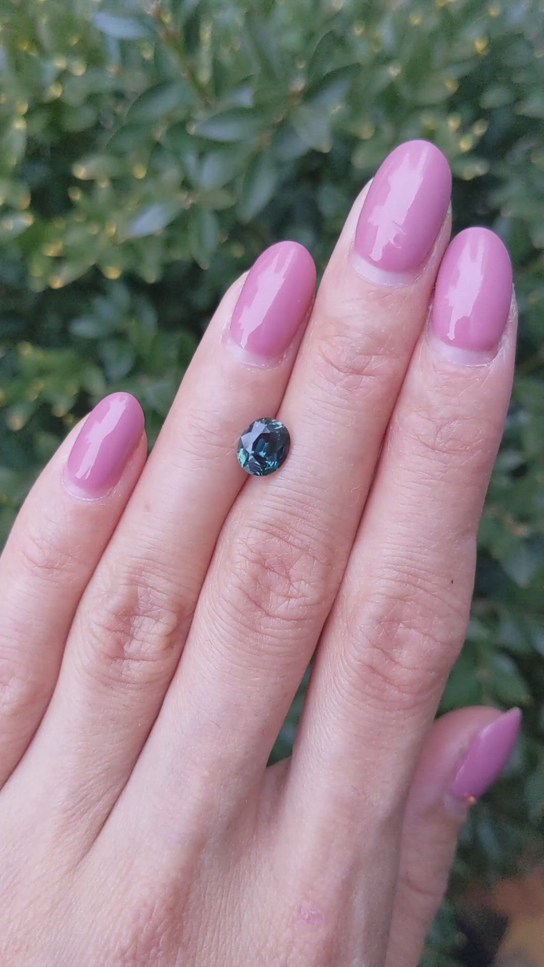 1.70 Ct. Greenish Blue Sapphire from Tanzania Size Video