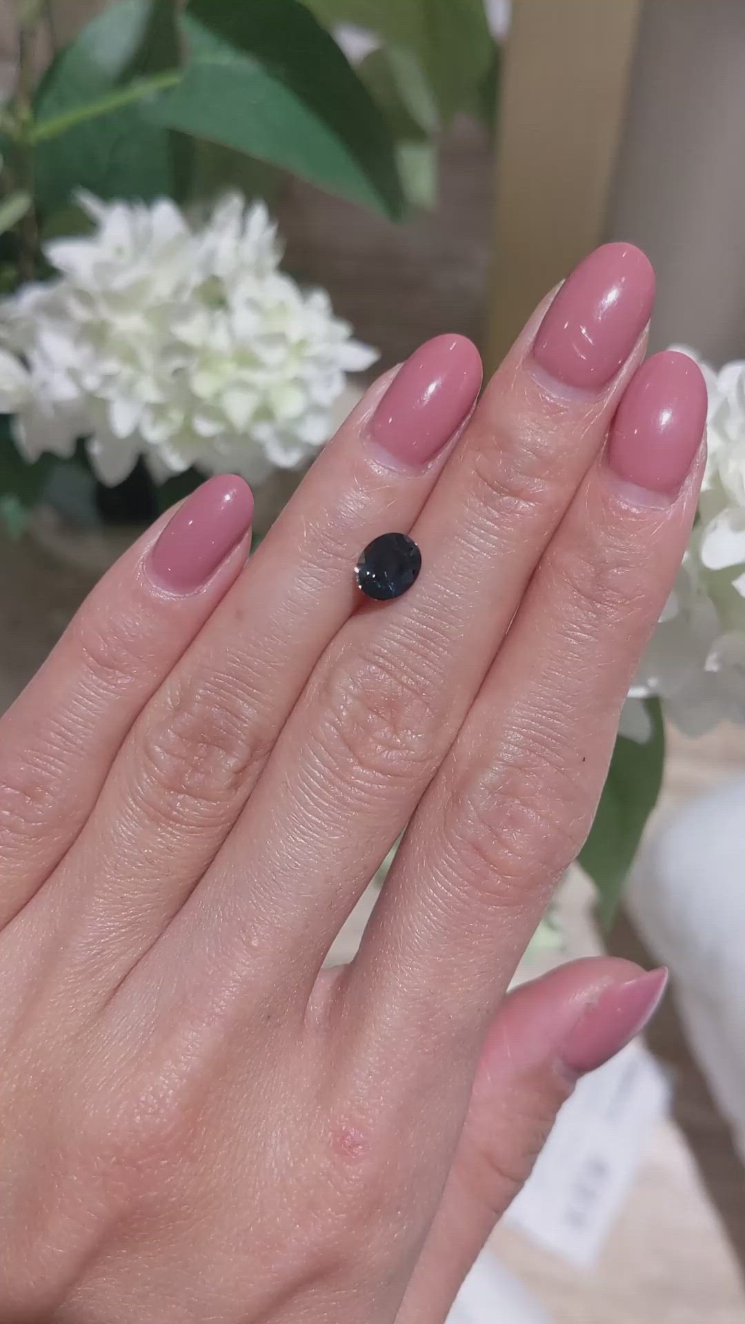 1.70 Ct. Greenish Blue Sapphire from Tanzania Size Video