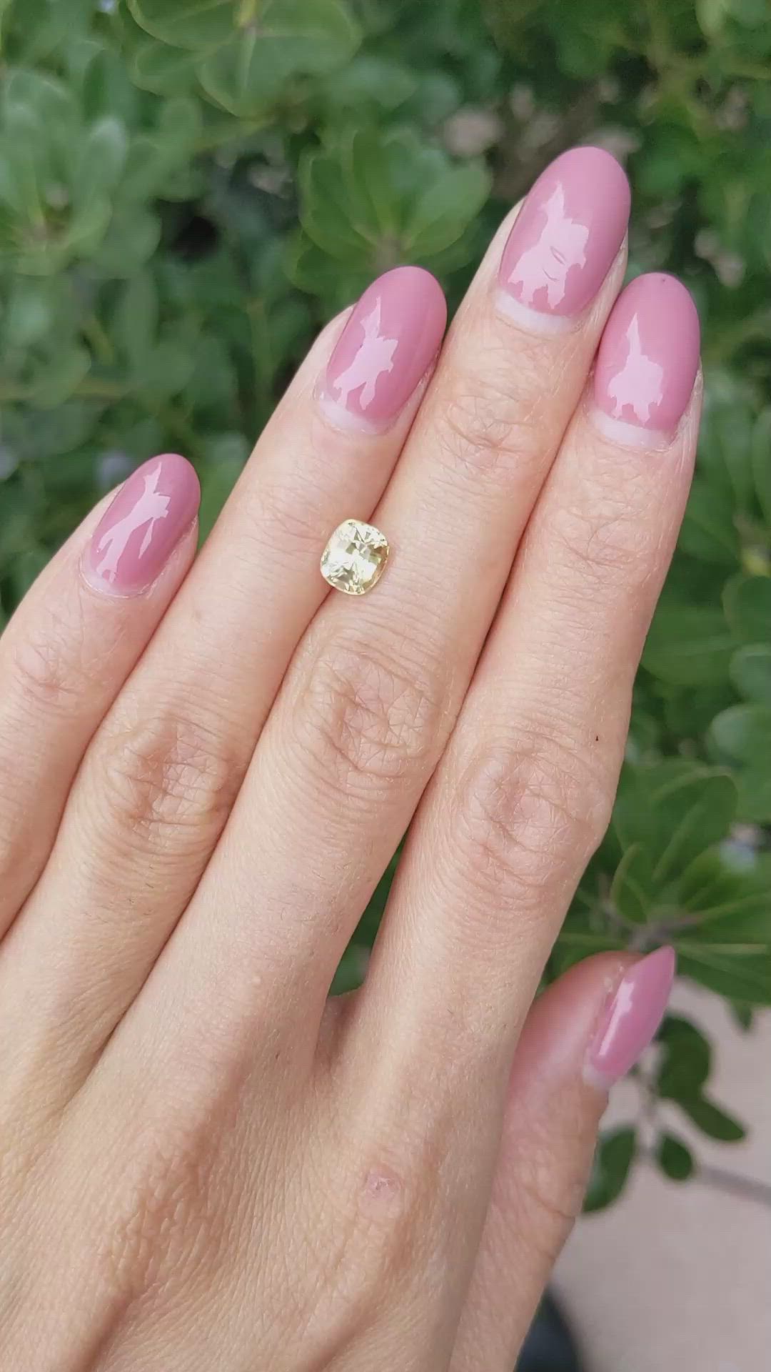 1.48 Ct. Yellow Sapphire from Ceylon (Sri Lanka) Size Video