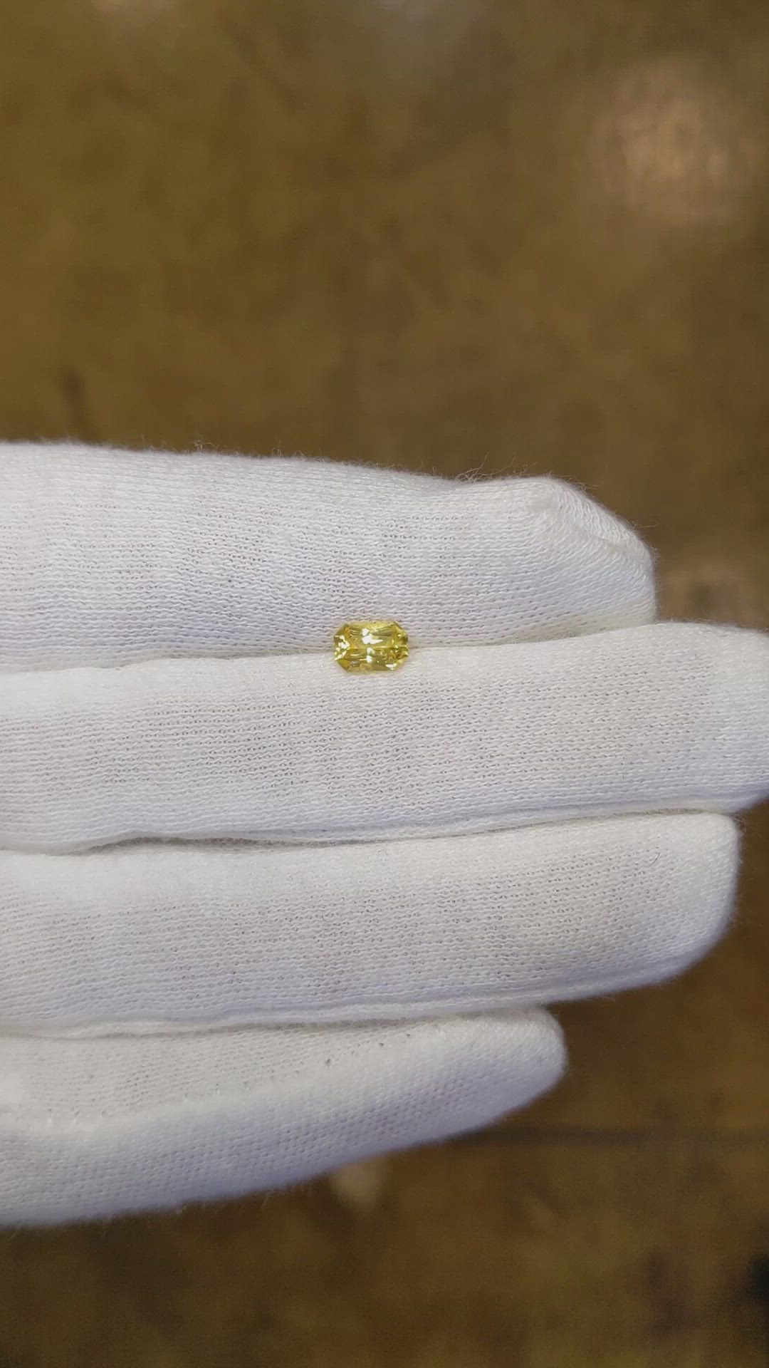 0.54 Ct. Yellow Sapphire from Ceylon (Sri Lanka) Size Video