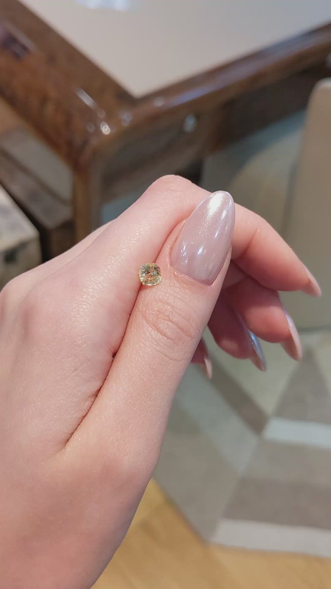 1.27 Ct. Yellow Sapphire from Ceylon (Sri Lanka) Size Video