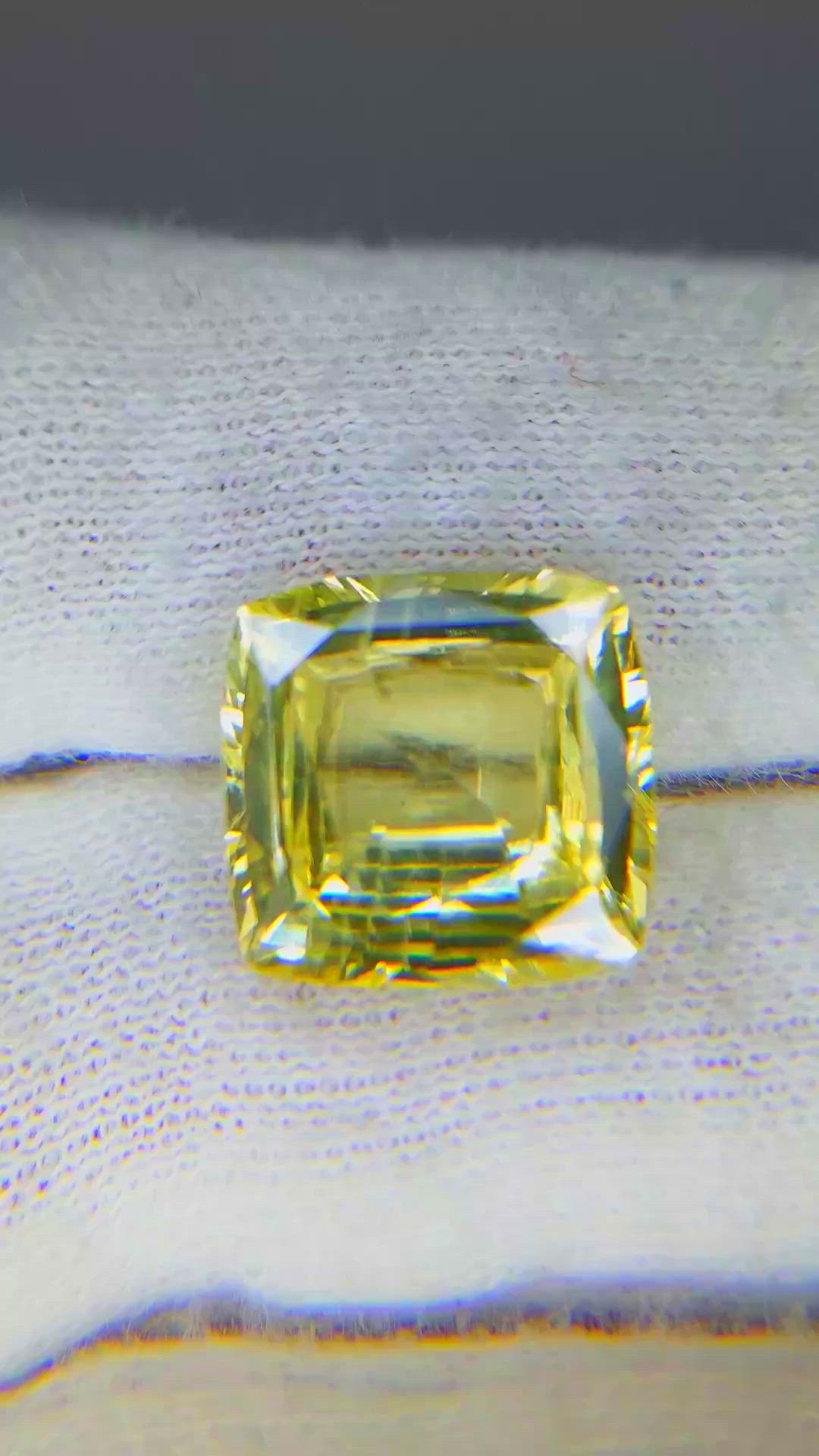 9.13 Ct. Yellow Sapphire from Ceylon (Sri Lanka) Size Video