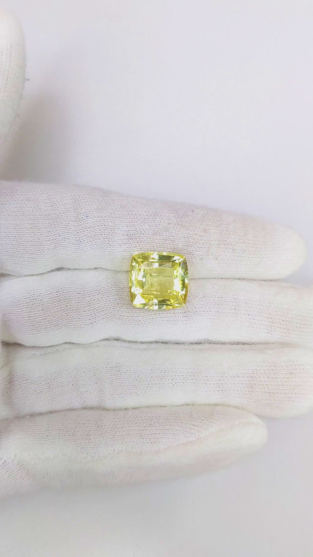 9.13 Ct. Yellow Sapphire from Ceylon (Sri Lanka) Size Video