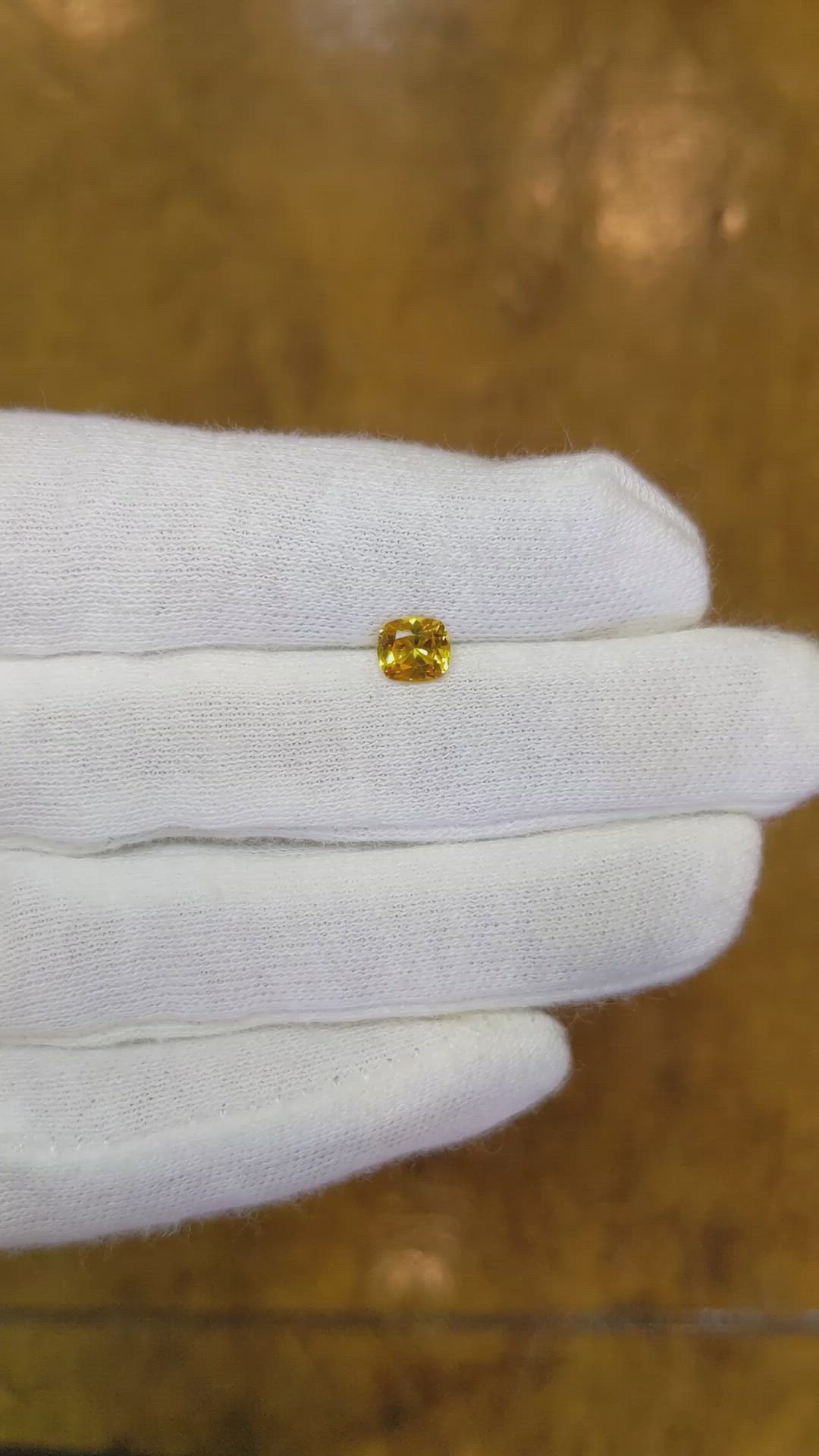 0.72 Ct. Yellow Sapphire from Ceylon (Sri Lanka) Size Video