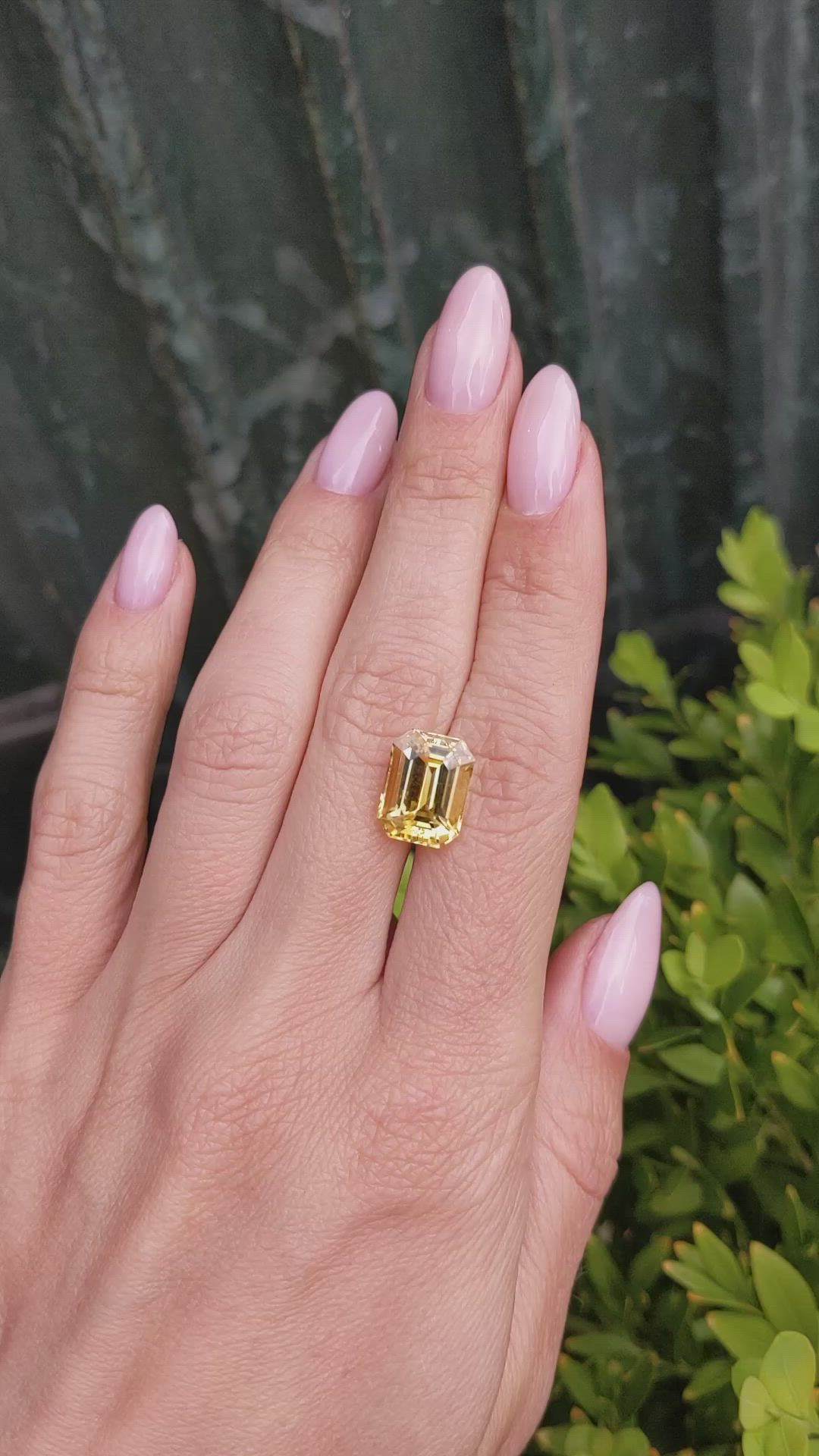 8.06 Ct. Yellow Sapphire from Ceylon (Sri Lanka) Size Video