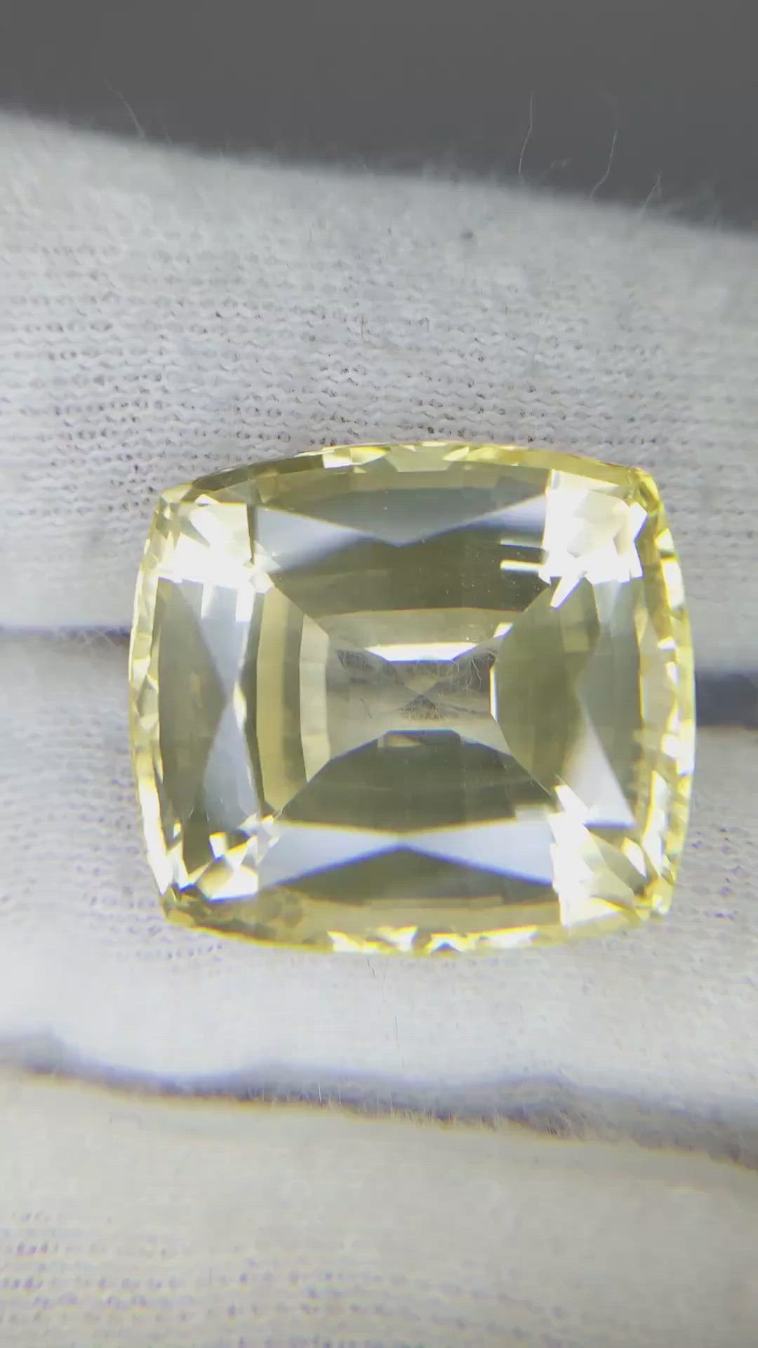 35.22 Ct. Yellow Sapphire from Ceylon (Sri Lanka) Size Video