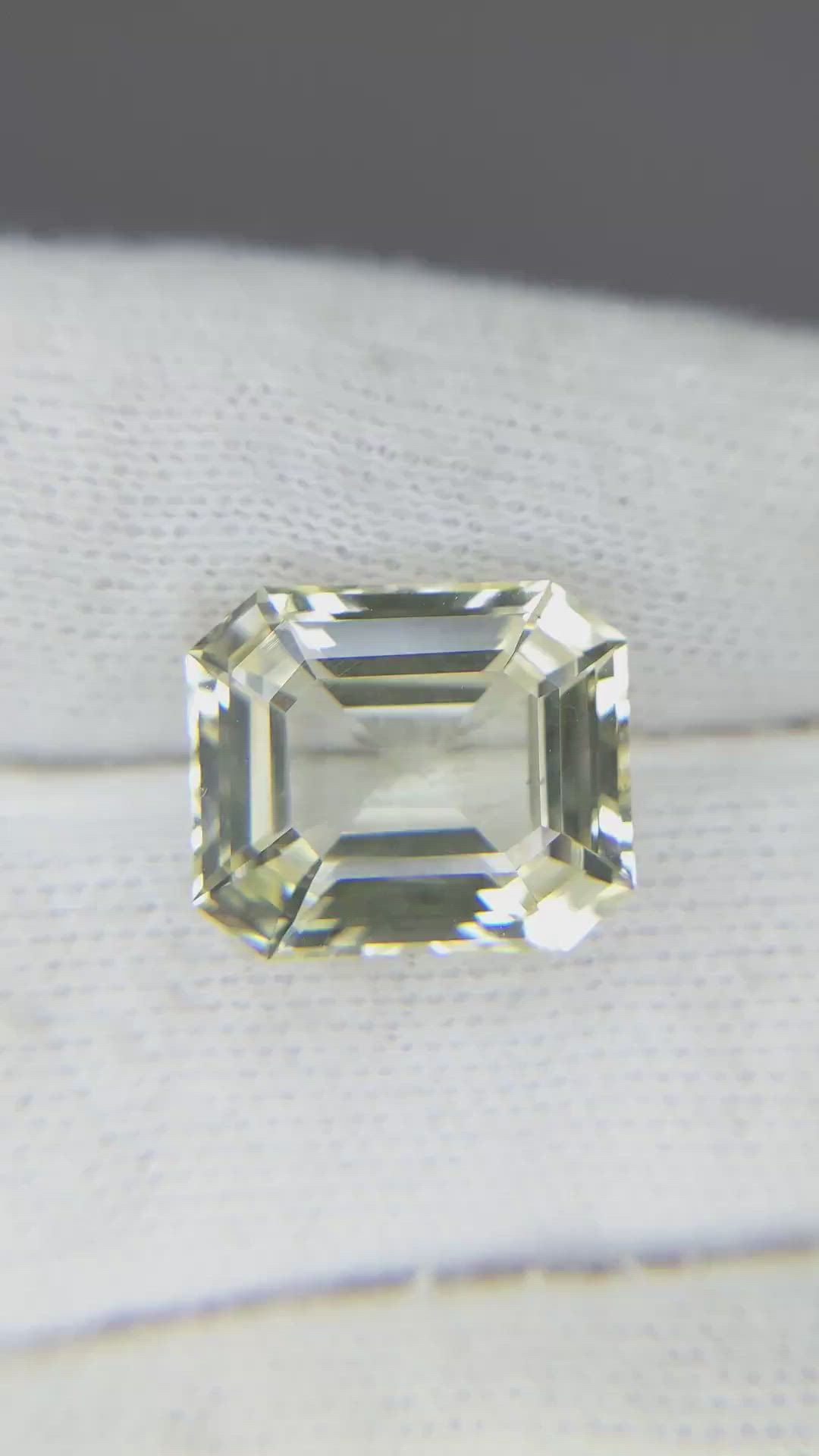 10.39 Ct. Yellow Sapphire from Ceylon (Sri Lanka) Size Video