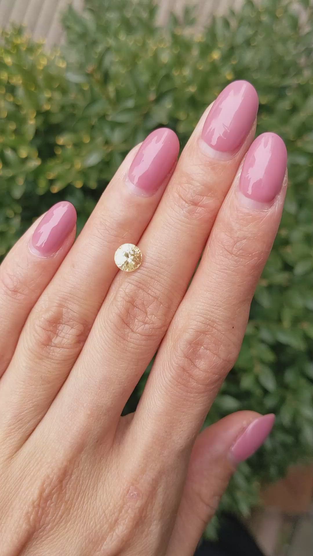 1.54 Ct. Yellow Sapphire from Ceylon (Sri Lanka) Size Video