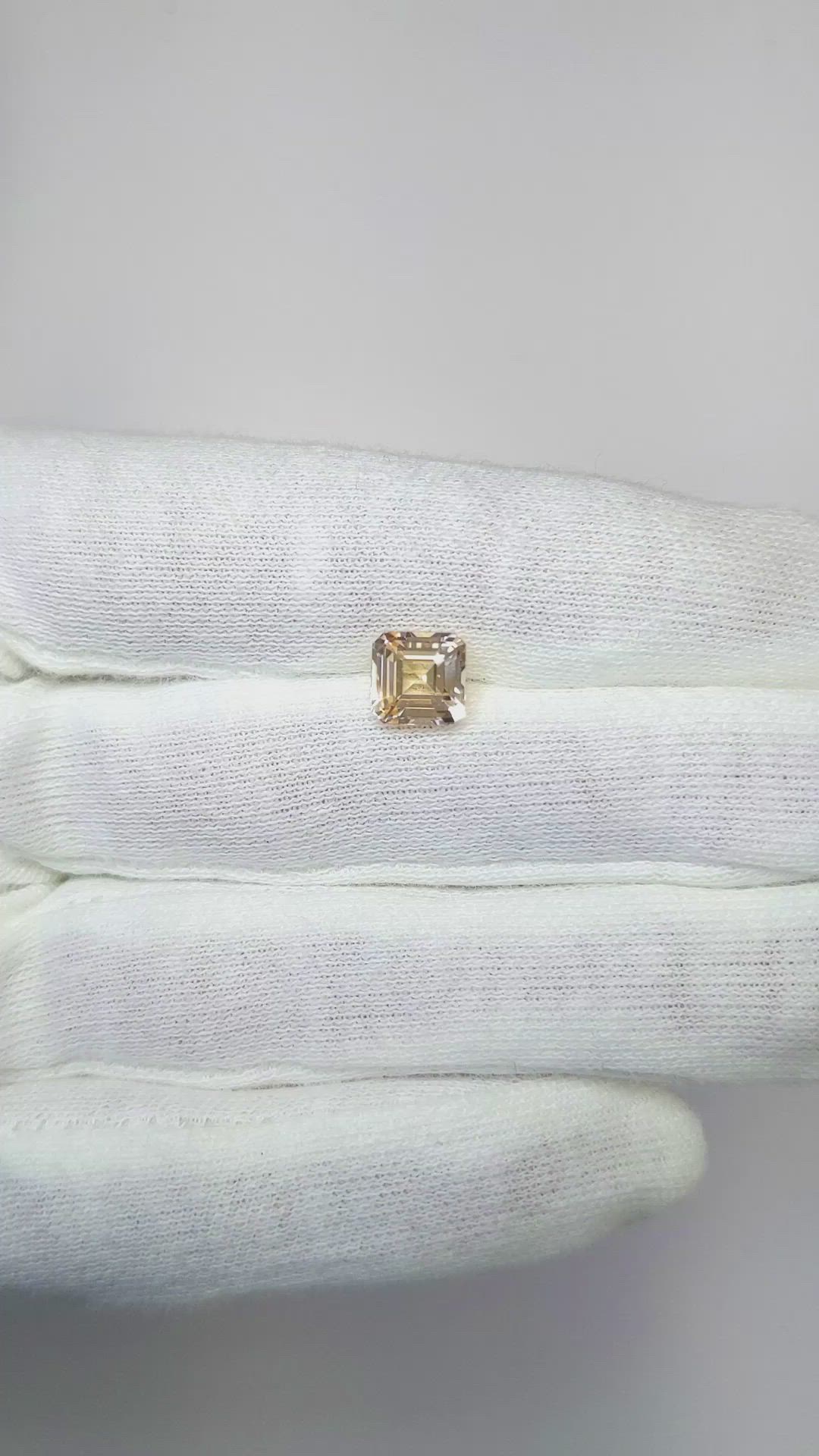 2.19 Ct. Orangish Yellow Sapphire from Ceylon (Sri Lanka) Size Video