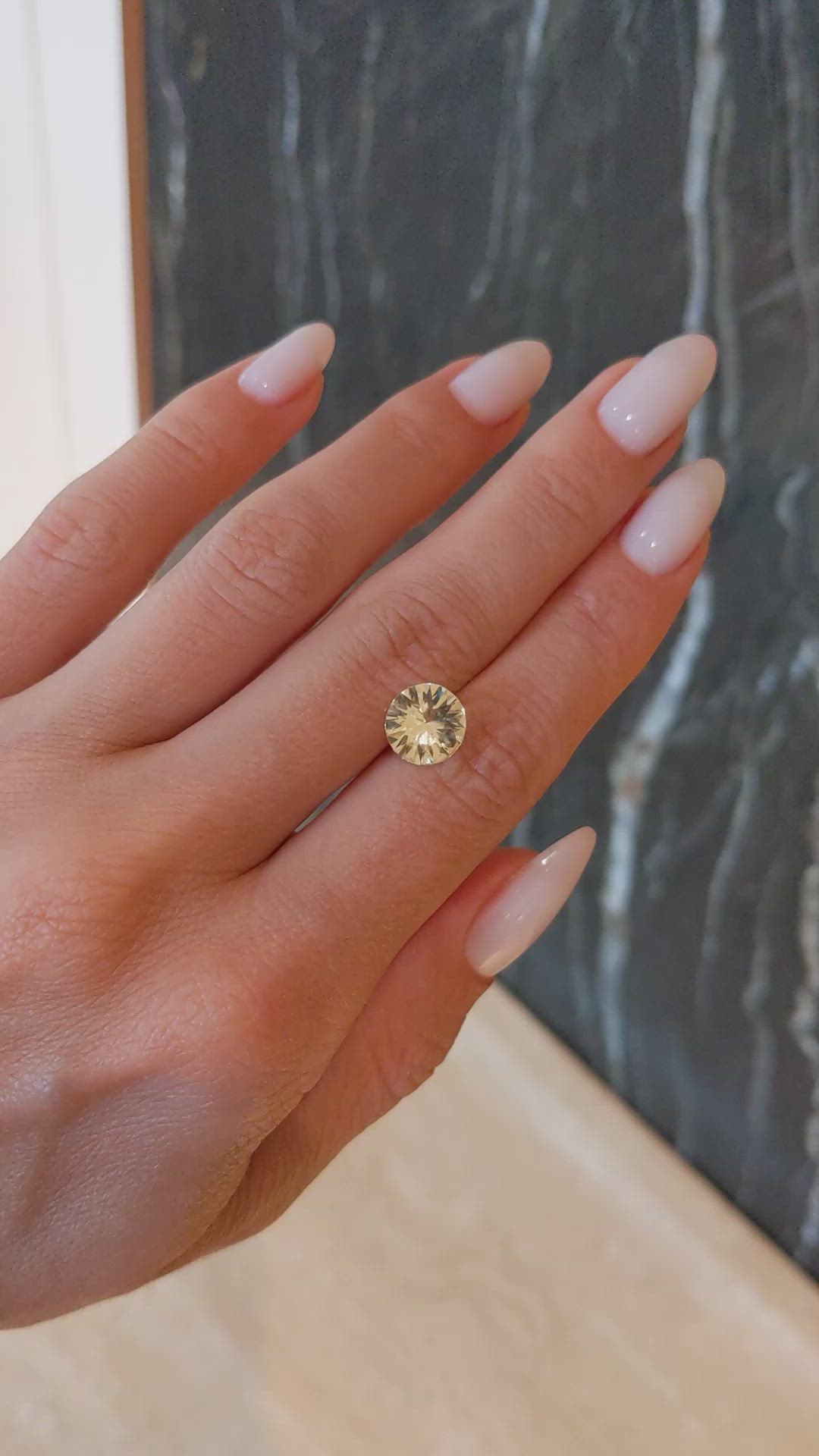 2.77 Ct. Yellow Sapphire from Ceylon (Sri Lanka) Size Video