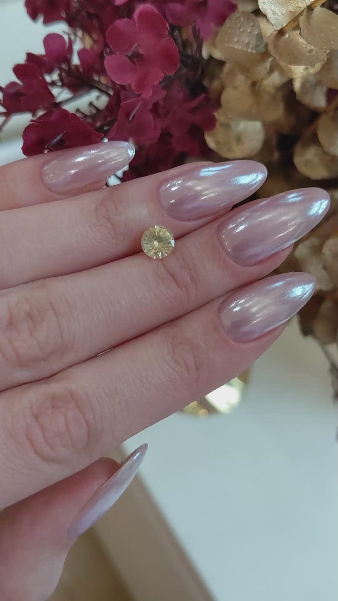 1.33 Ct. Yellow Sapphire from Ceylon (Sri Lanka) Size Video