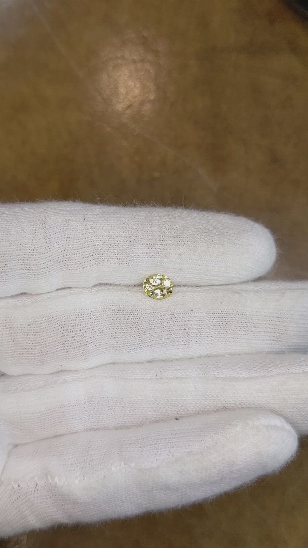 0.84 Ct. Yellow Sapphire from Ceylon (Sri Lanka) Size Video