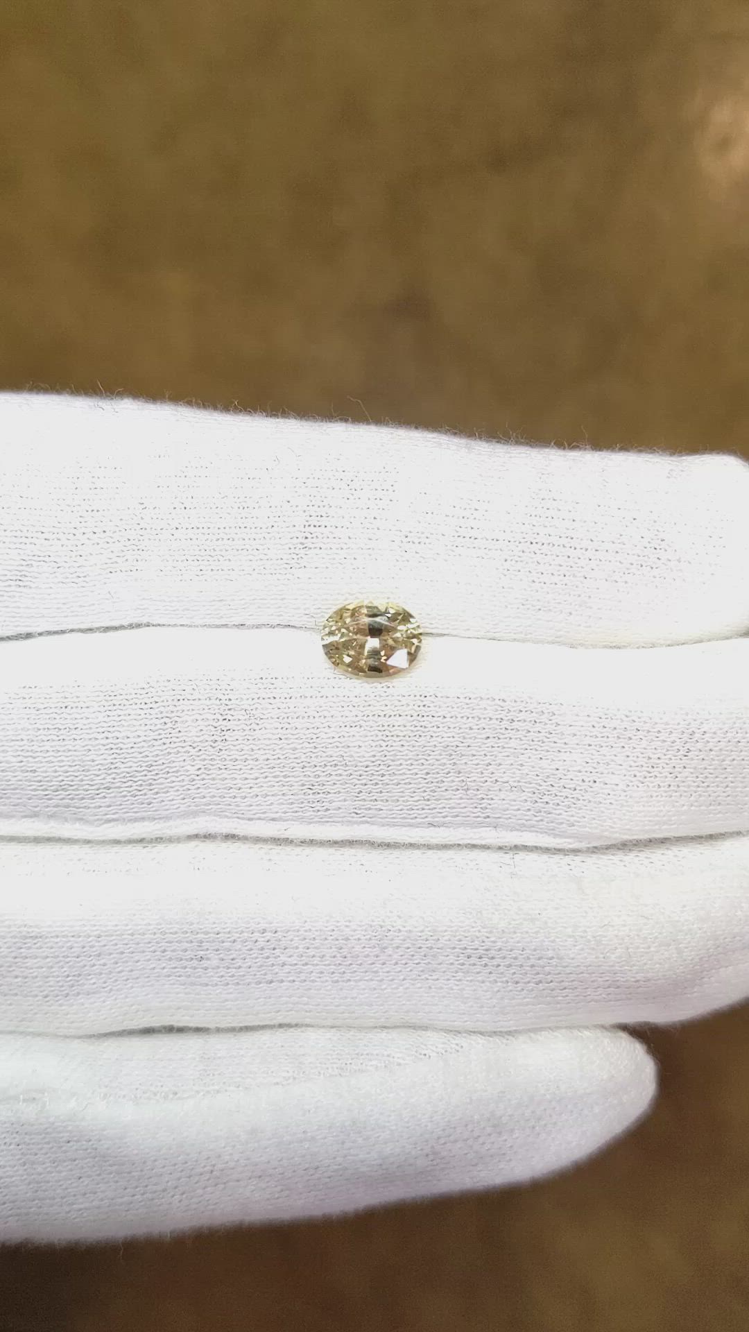 1.37 Ct. Yellow Sapphire from Montana Size Video