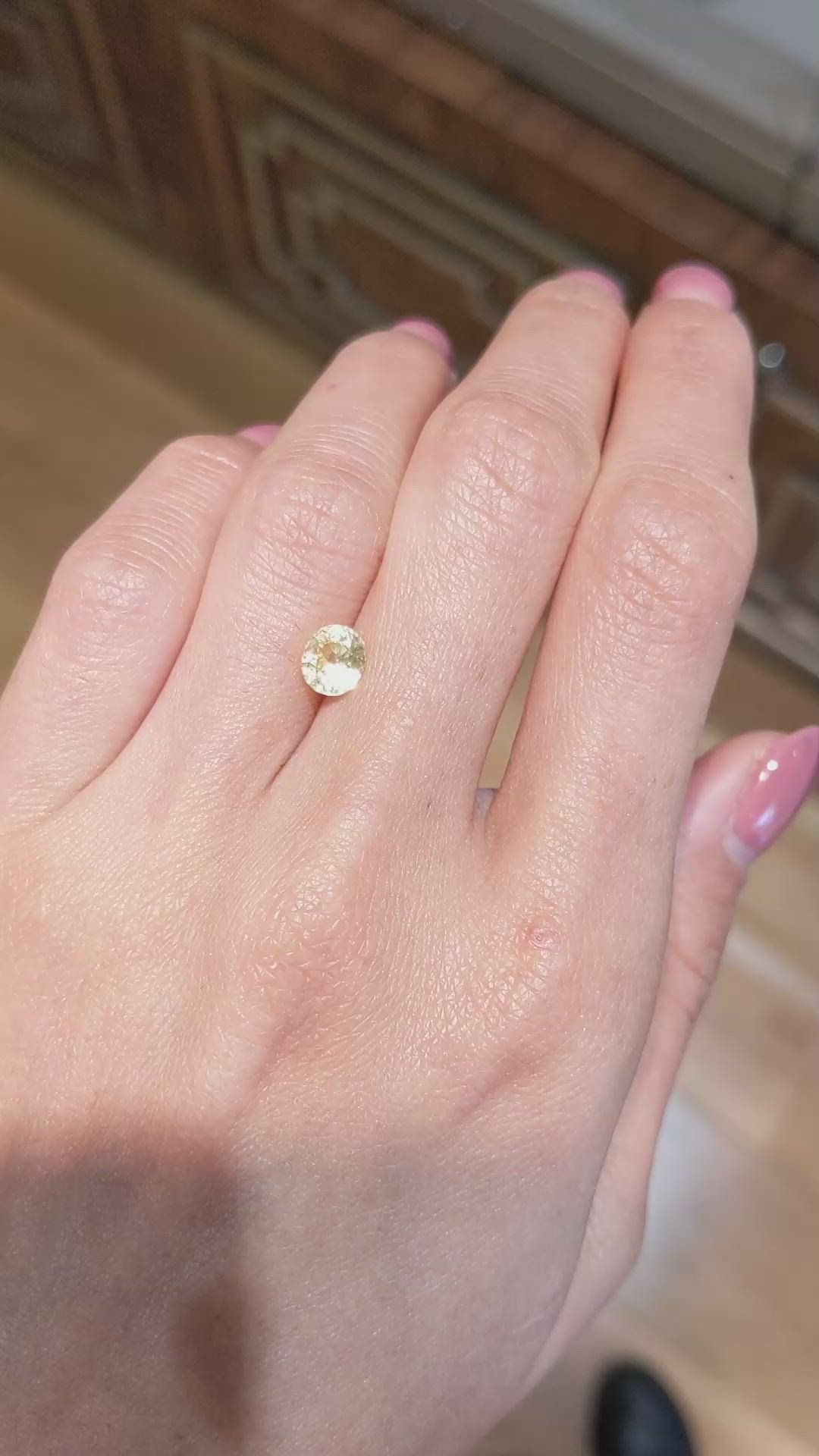 1.53 Ct. Yellow Sapphire from Ceylon (Sri Lanka) Size Video