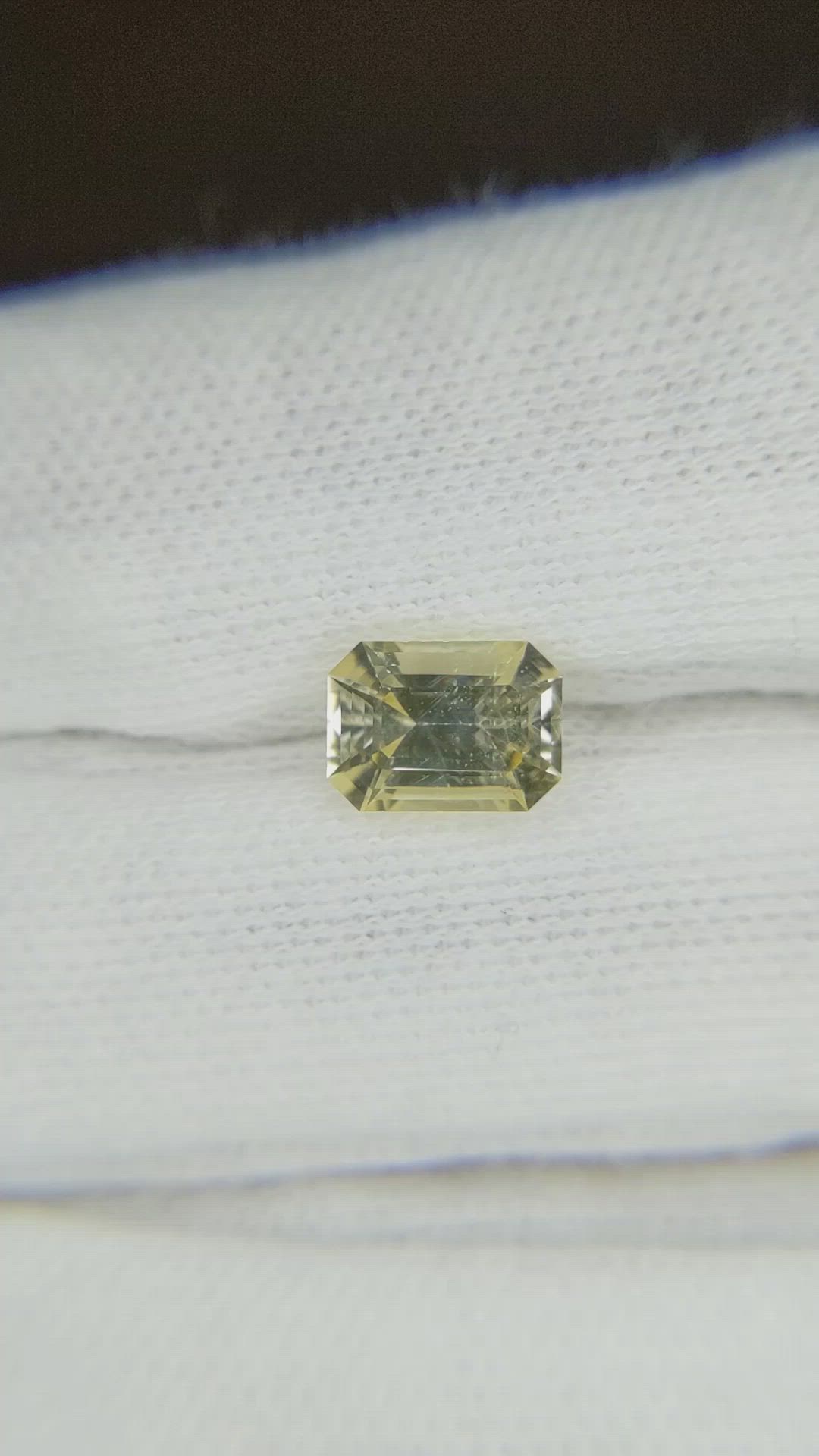 1.46 Ct. Yellow Sapphire from Ceylon (Sri Lanka) Size Video