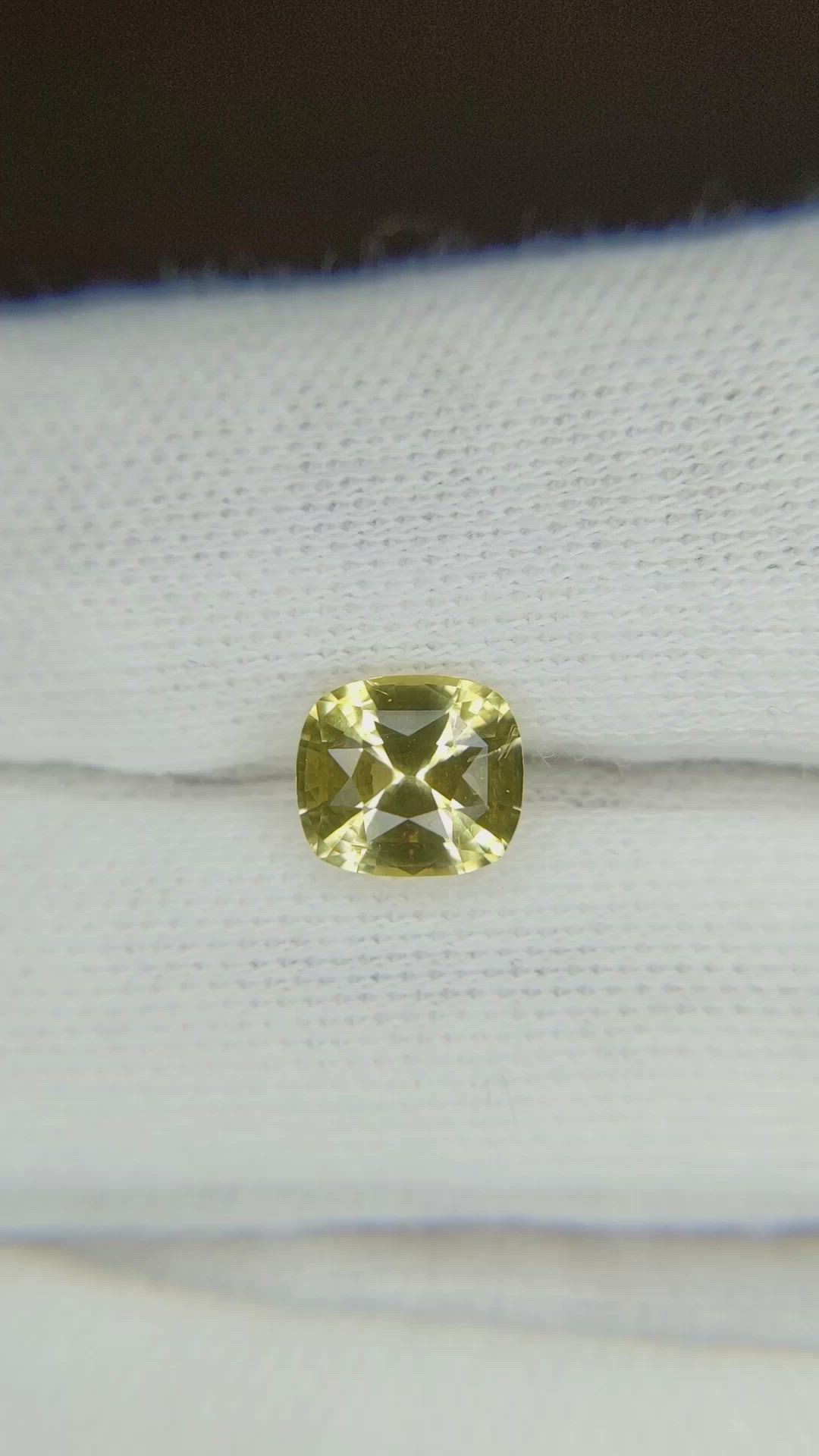1.49 Ct. Yellow Sapphire from Ceylon (Sri Lanka) Size Video
