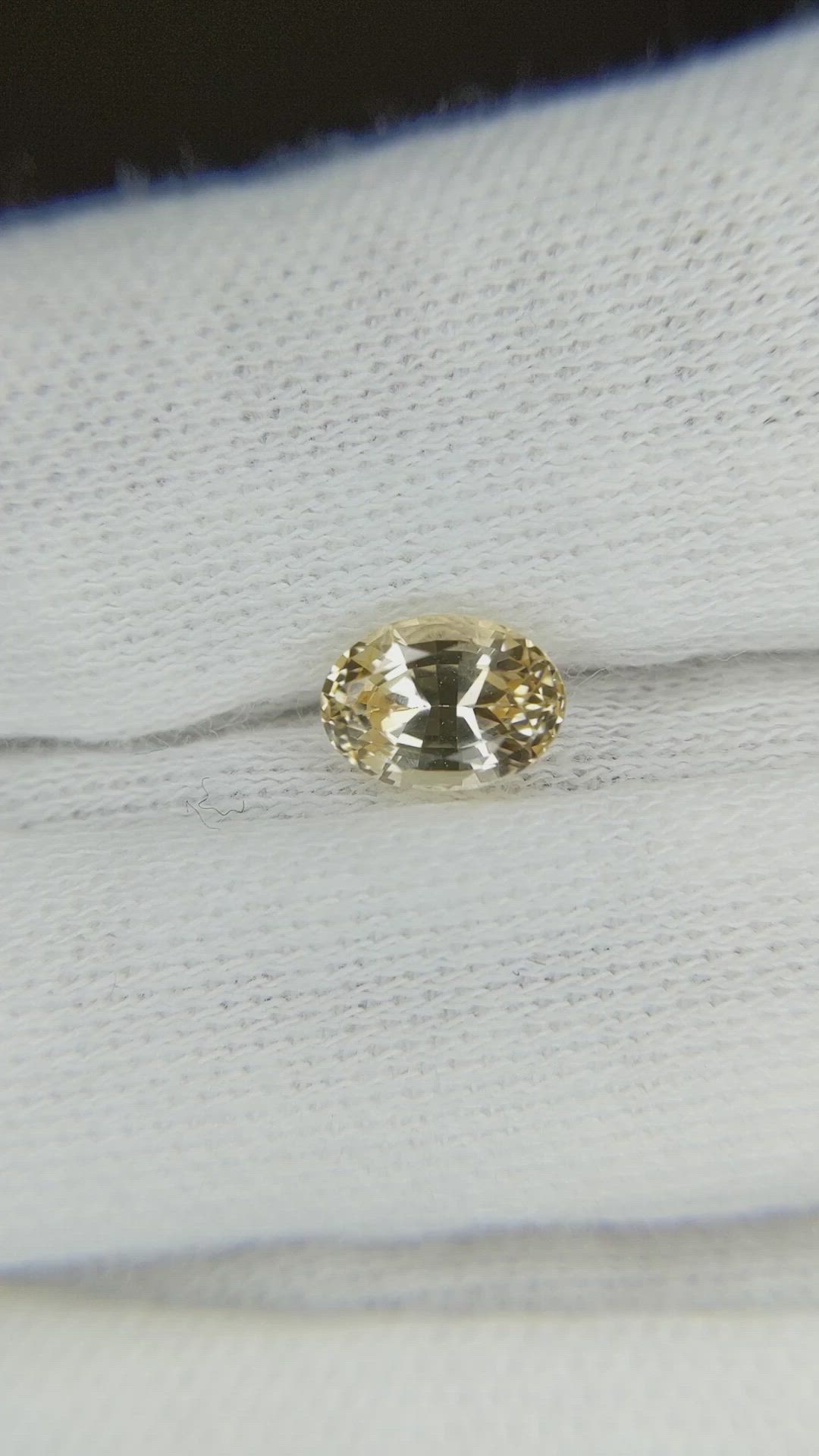 1.06 Ct. Yellow Sapphire from Ceylon (Sri Lanka) Size Video