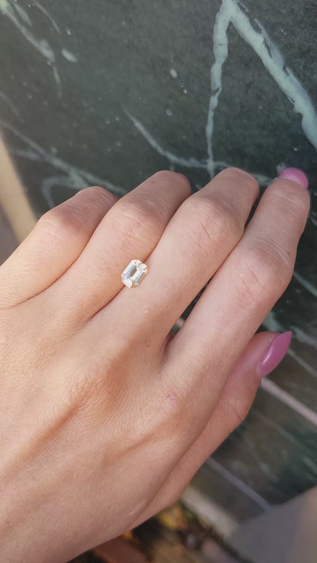 1.02 Ct. Yellow Sapphire from Ceylon (Sri Lanka) Size Video