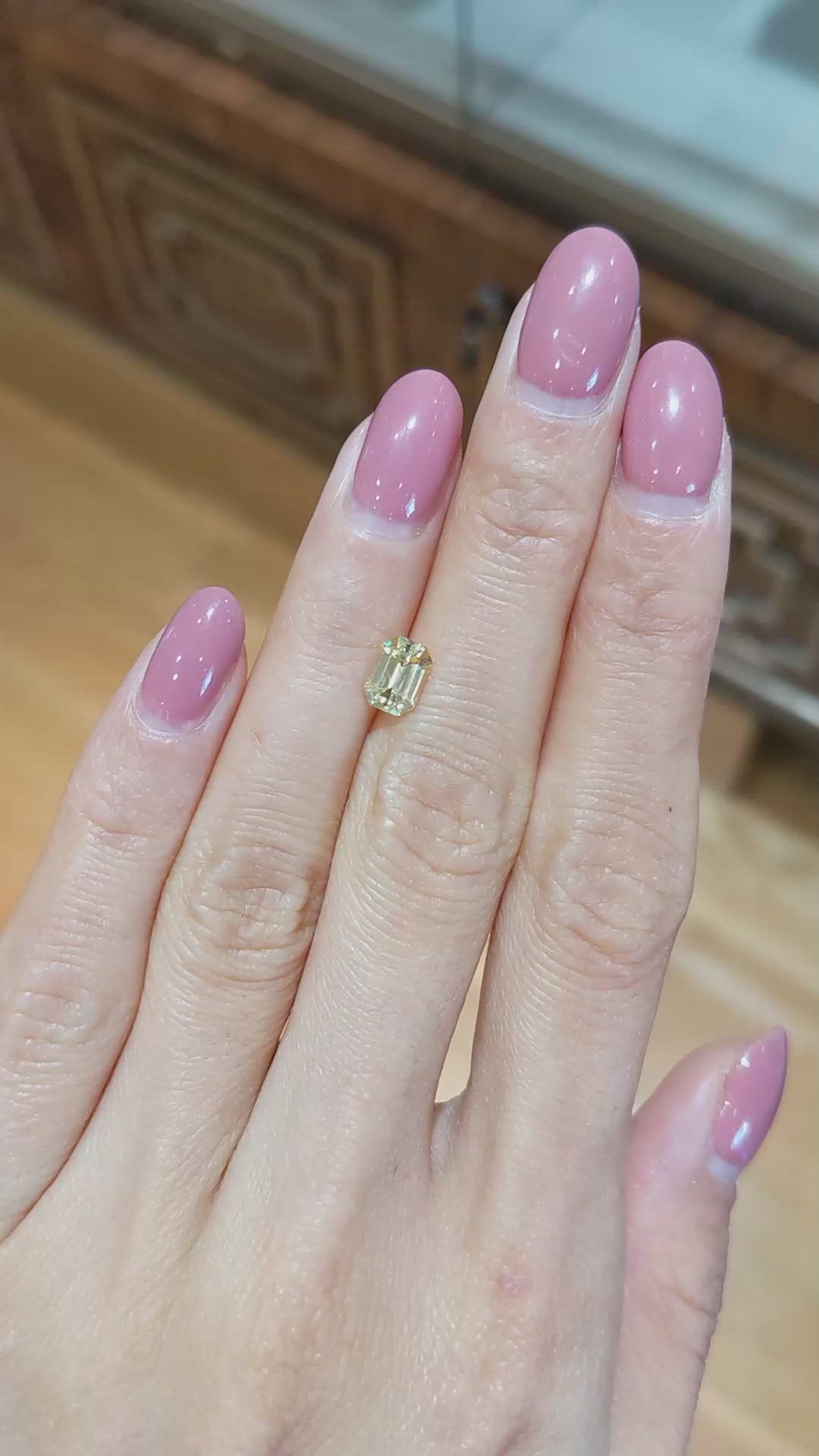 1.16 Ct. Yellow Sapphire from Ceylon (Sri Lanka) Size Video