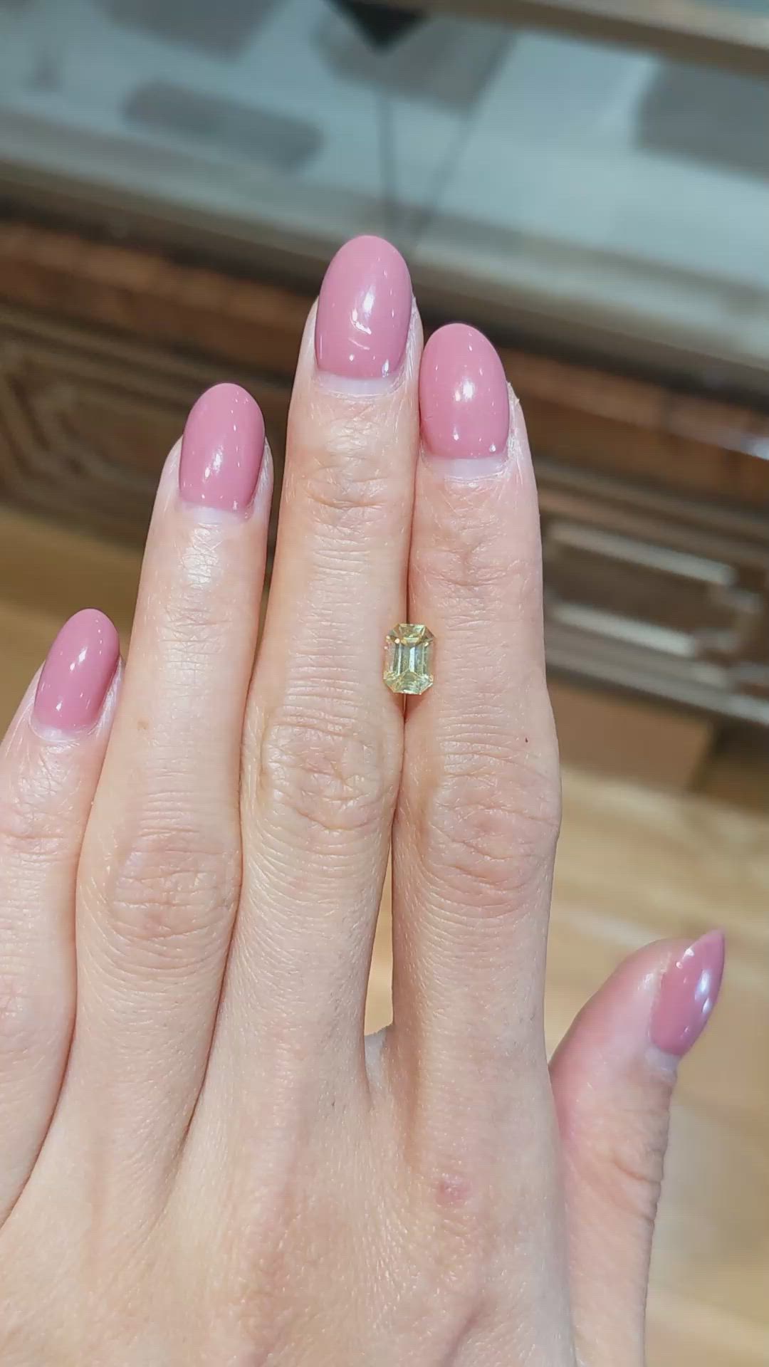 1.16 Ct. Yellow Sapphire from Ceylon (Sri Lanka) Size Video