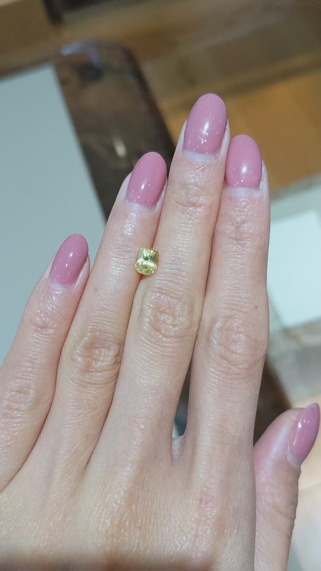 1.24 Ct. Yellow Sapphire from Ceylon (Sri Lanka) Size Video