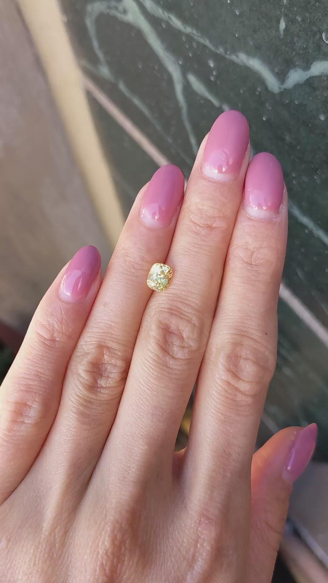 1.24 Ct. Yellow Sapphire from Ceylon (Sri Lanka) Size Video