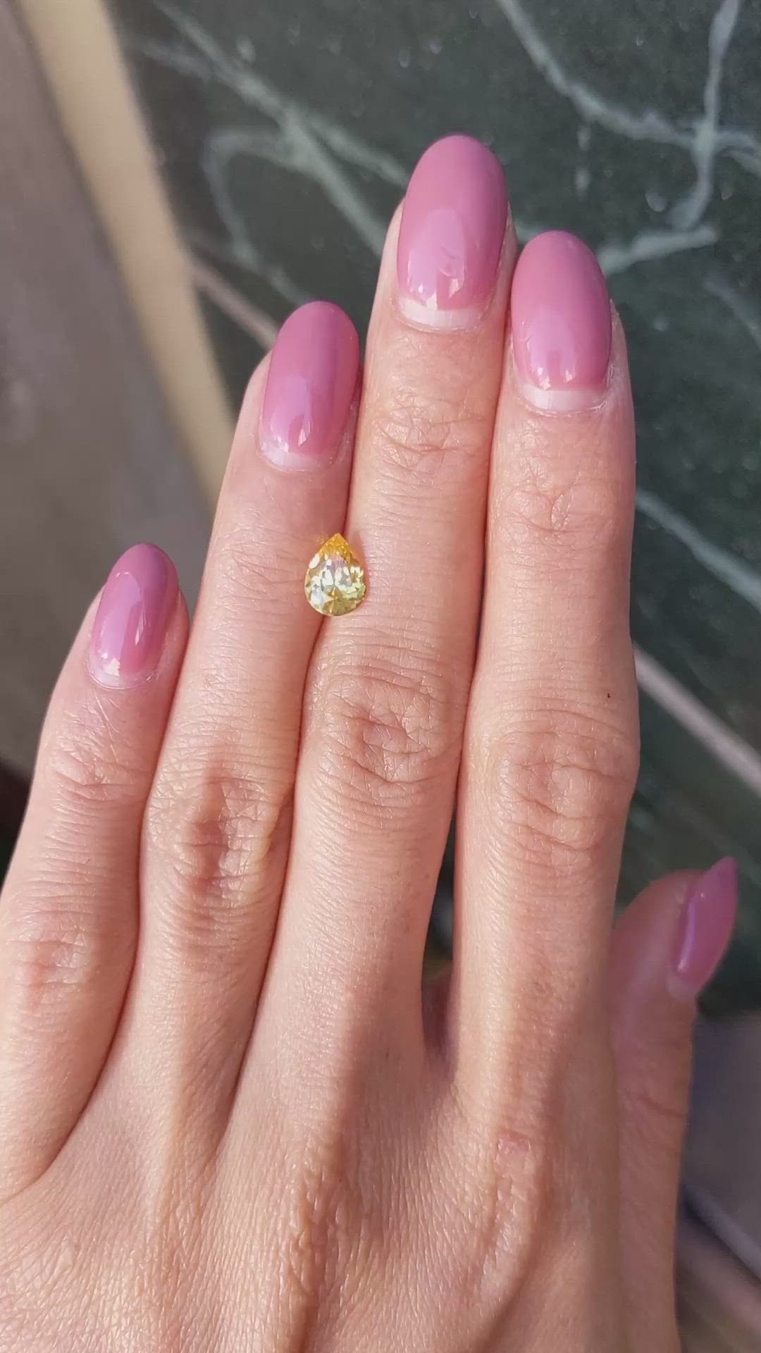 1.11 Ct. Yellow Sapphire from Ceylon (Sri Lanka) Size Video