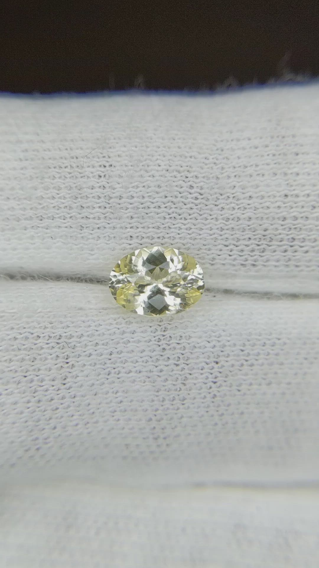 1.02 Ct. Yellow Sapphire from Ceylon (Sri Lanka) Size Video