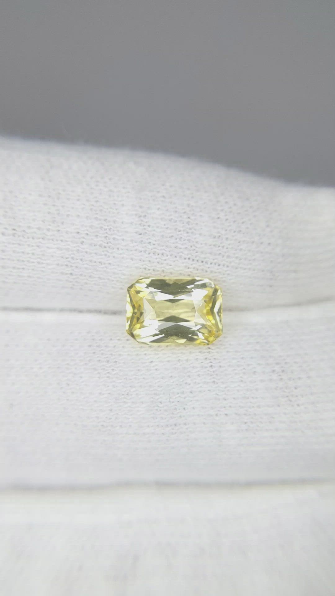 2.54 Ct. Yellow Sapphire from Ceylon (Sri Lanka) Size Video