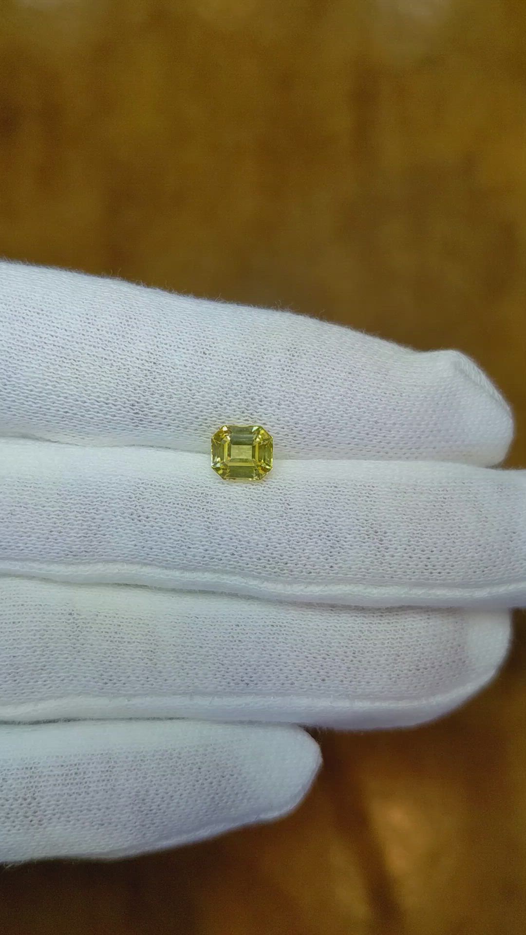 1.41 Ct. Yellow Sapphire from Ceylon (Sri Lanka) Size Video