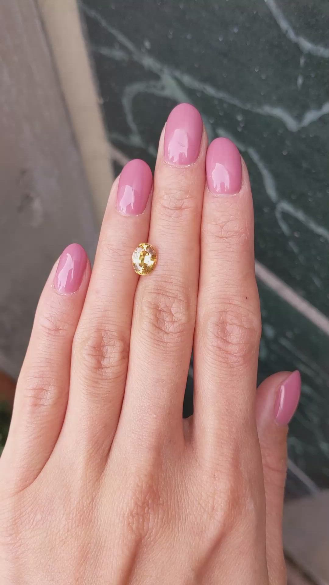 1.79 Ct. Yellow Sapphire from Ceylon (Sri Lanka) Size Video