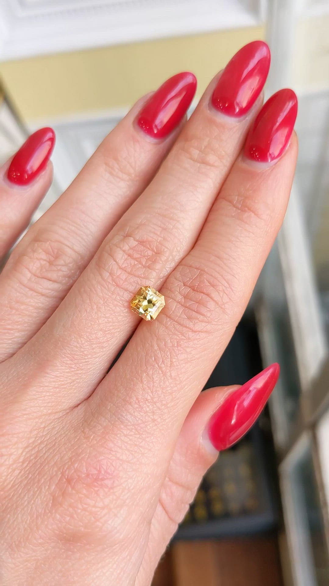 1.48 Ct. Yellow Sapphire from Ceylon (Sri Lanka) Size Video