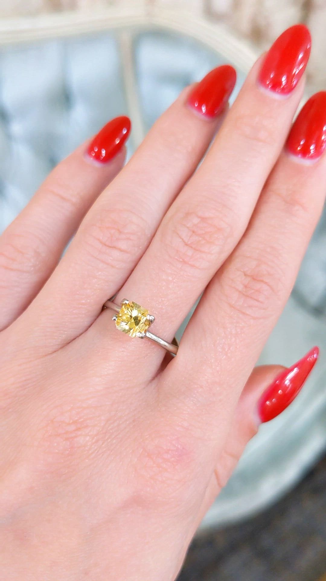 1.48 Ct. Yellow Sapphire from Ceylon (Sri Lanka) Size Video