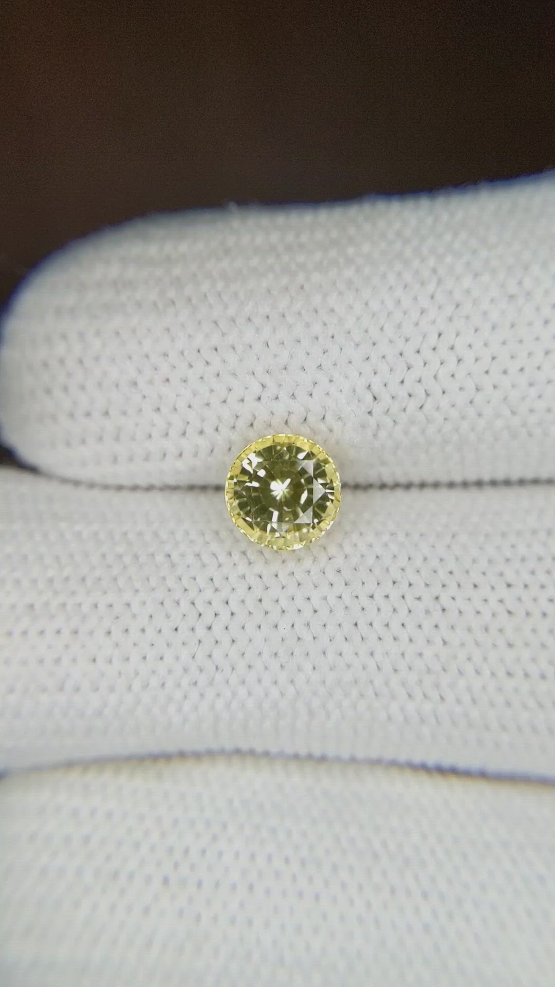 1.46 Ct. Yellow Sapphire from Ceylon (Sri Lanka) Size Video