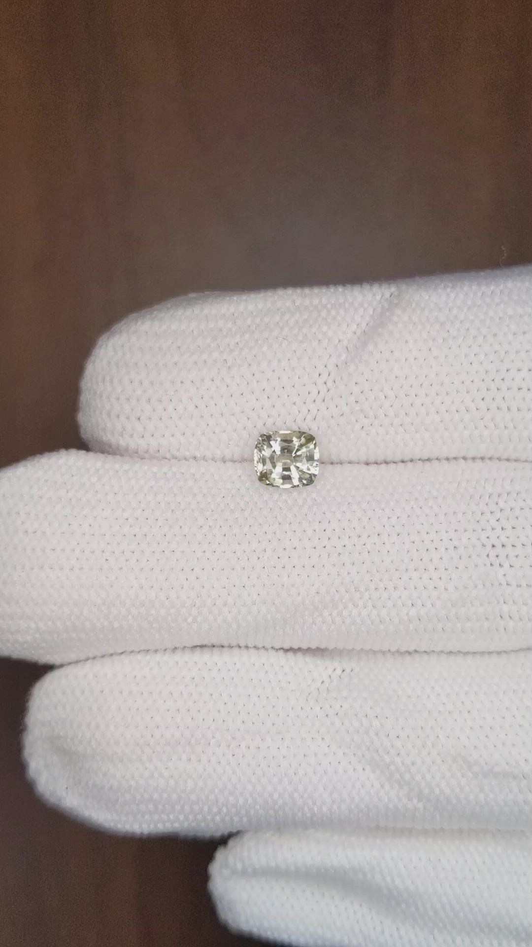 0.85 Ct. Yellow Sapphire from Ceylon (Sri Lanka) Size Video