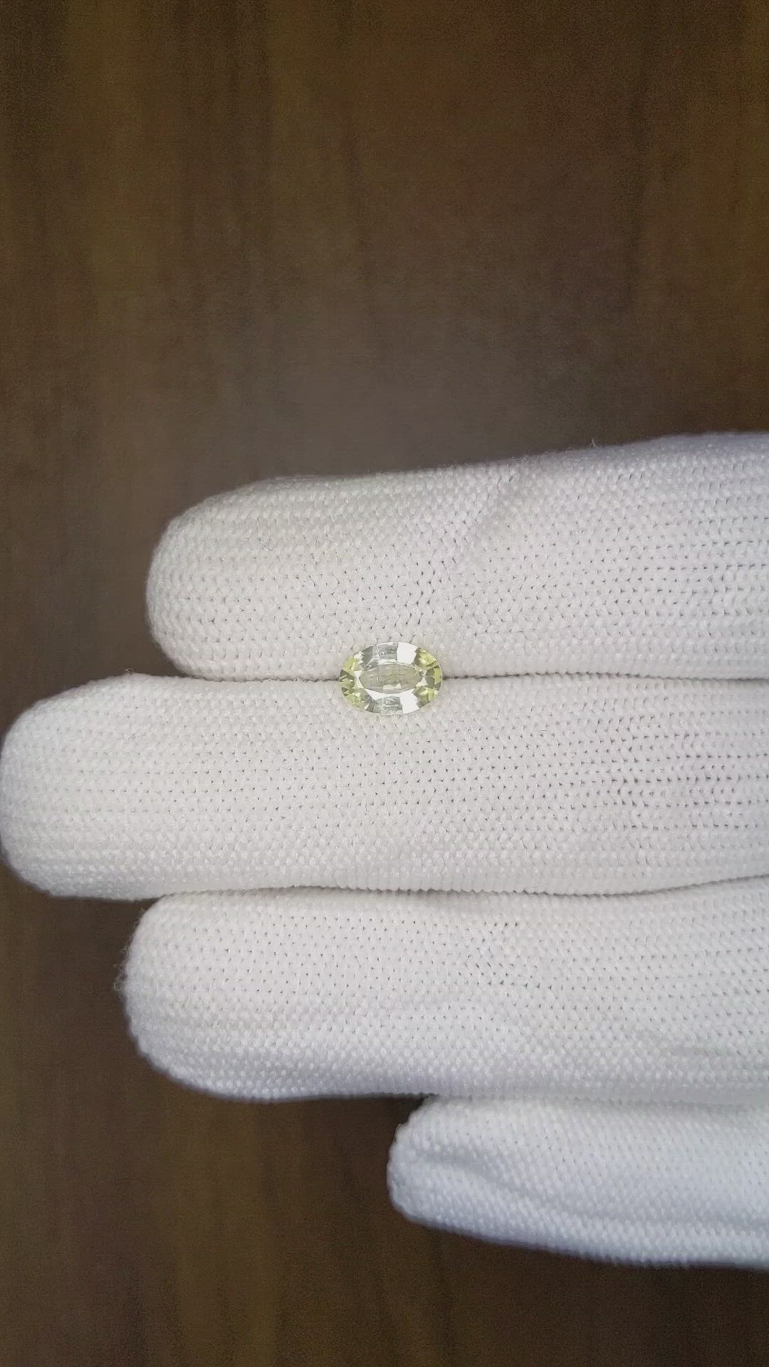 0.93 Ct. Yellow Sapphire from Ceylon (Sri Lanka) Size Video